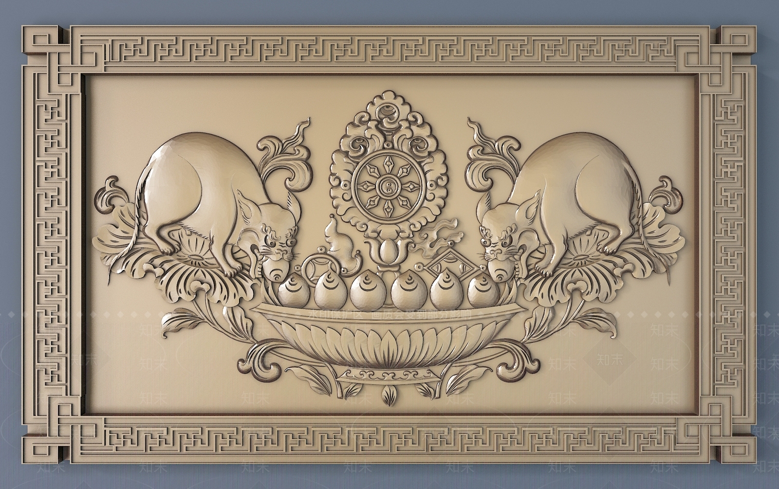 中式雕花3D模型下载【ID:1124369026】_知末3d模型网