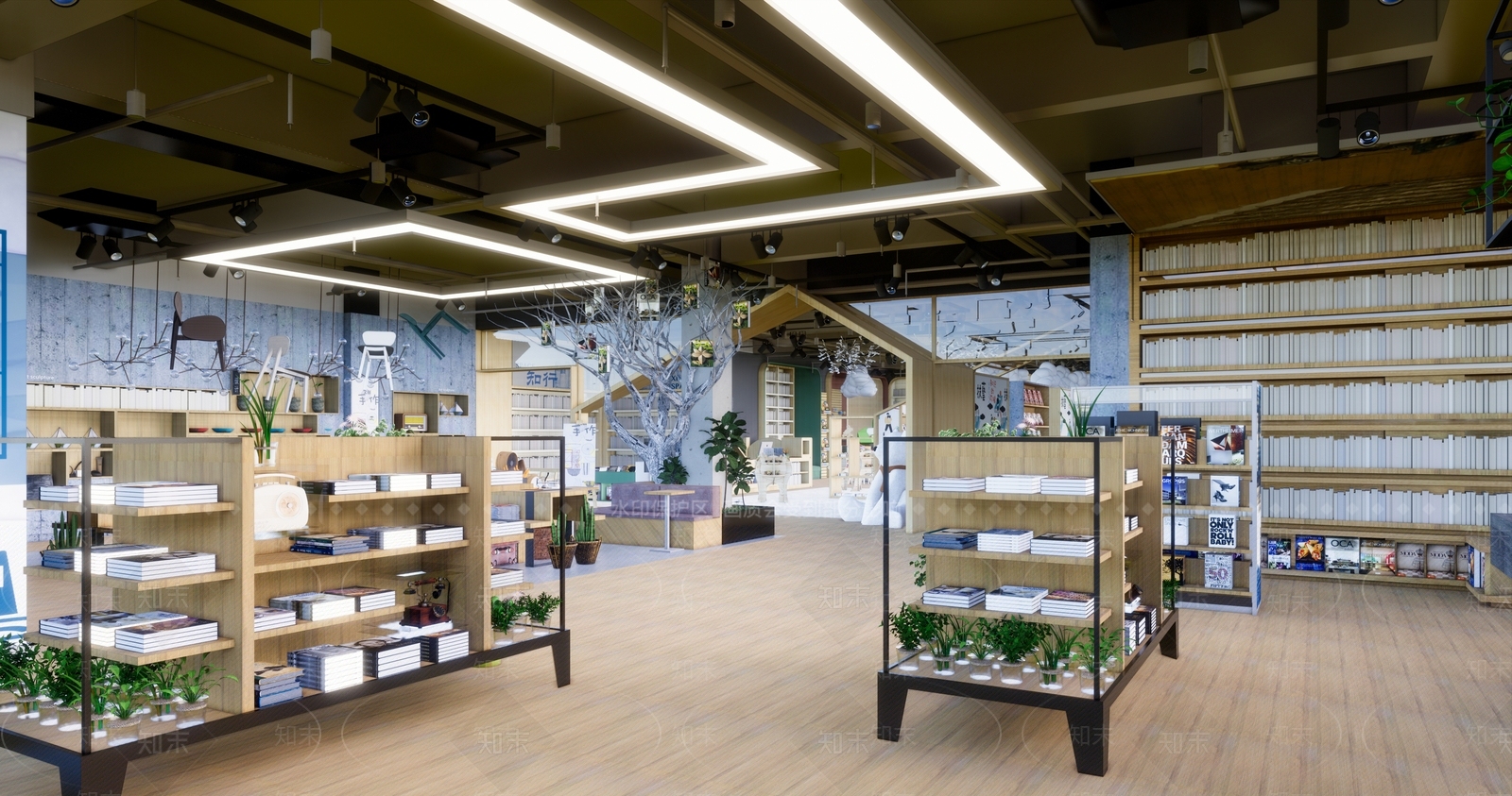 现代商场书店SU模型下载【ID:1124372778】