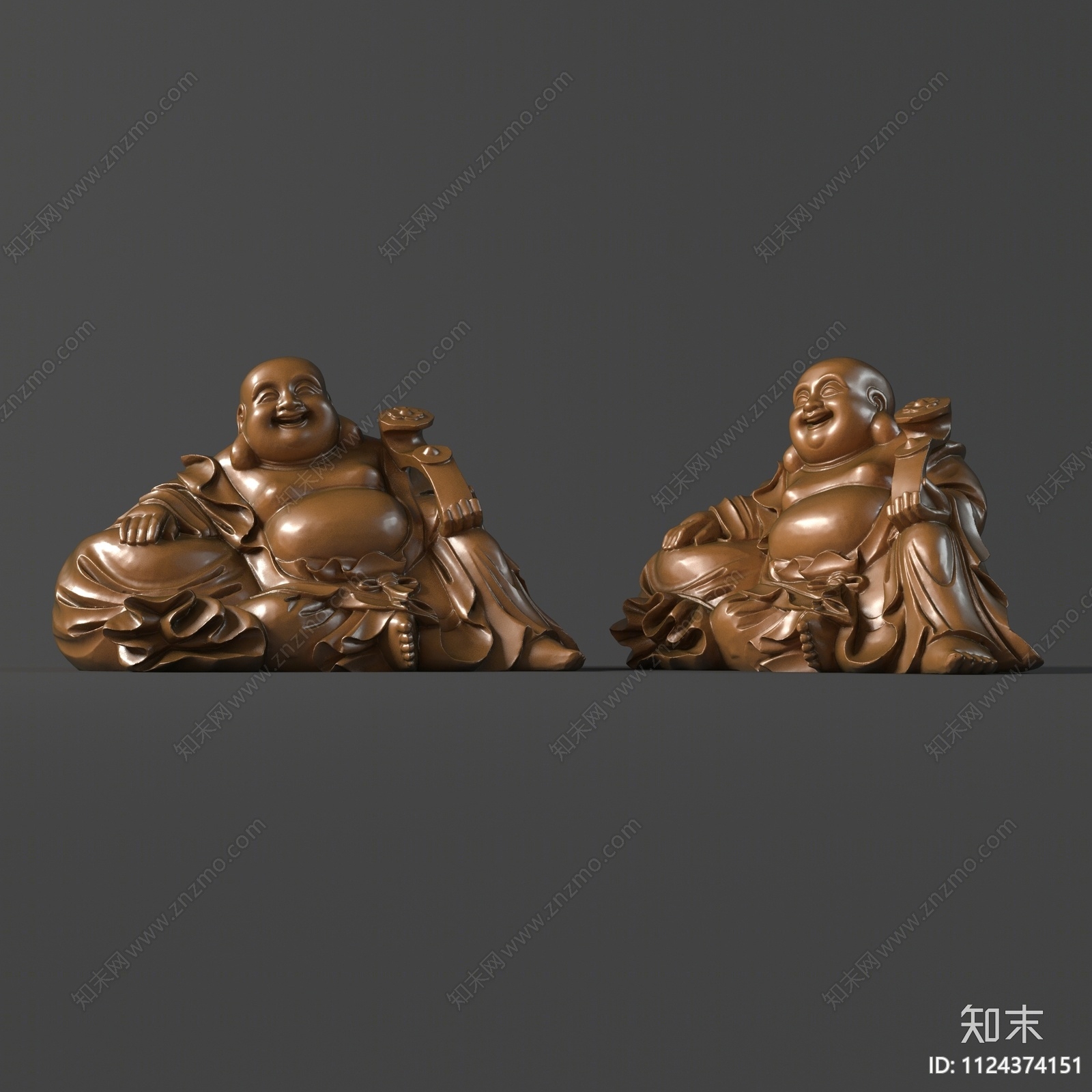 中式佛像摆件3D模型下载【ID:1124374151】