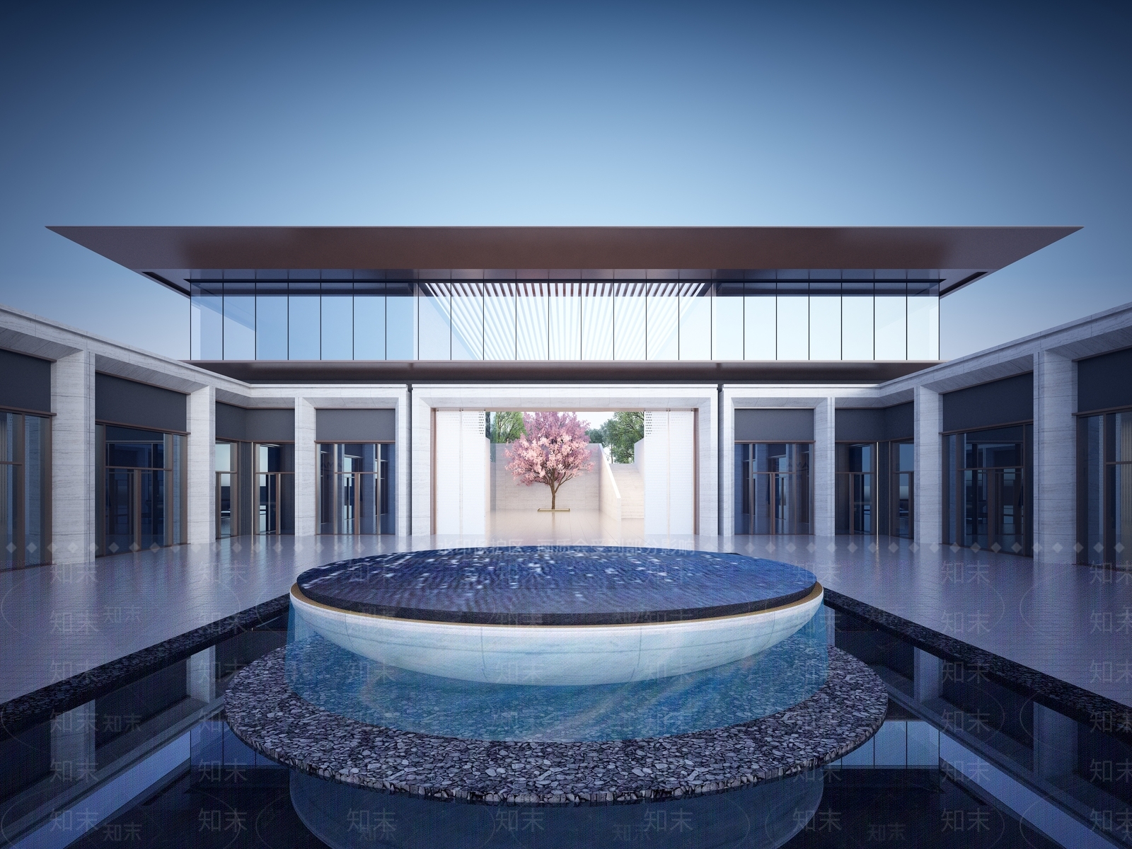 现代小区入口大门3D模型下载【ID:1124374489】
