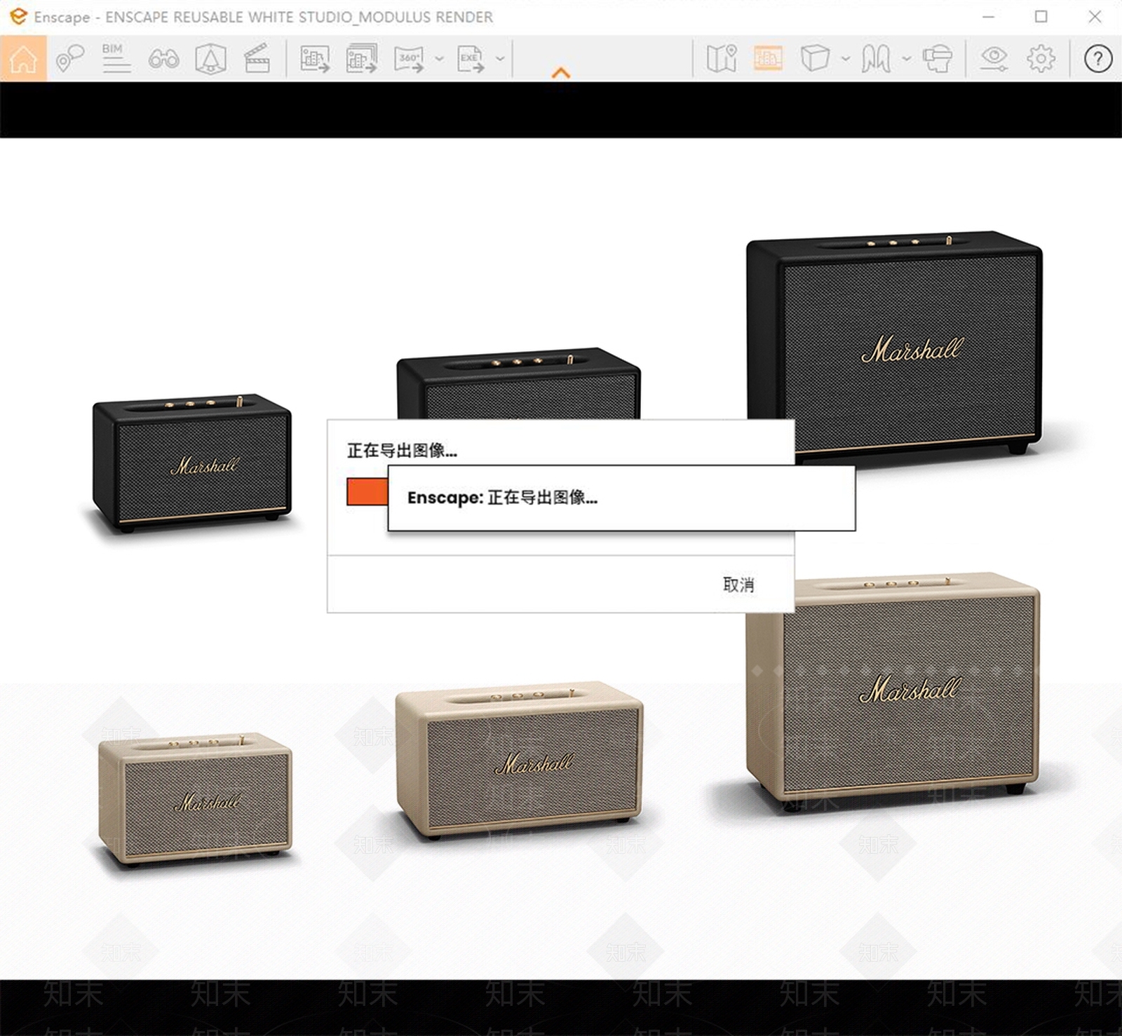 马歇尔音响SU模型下载【ID:1124375680】