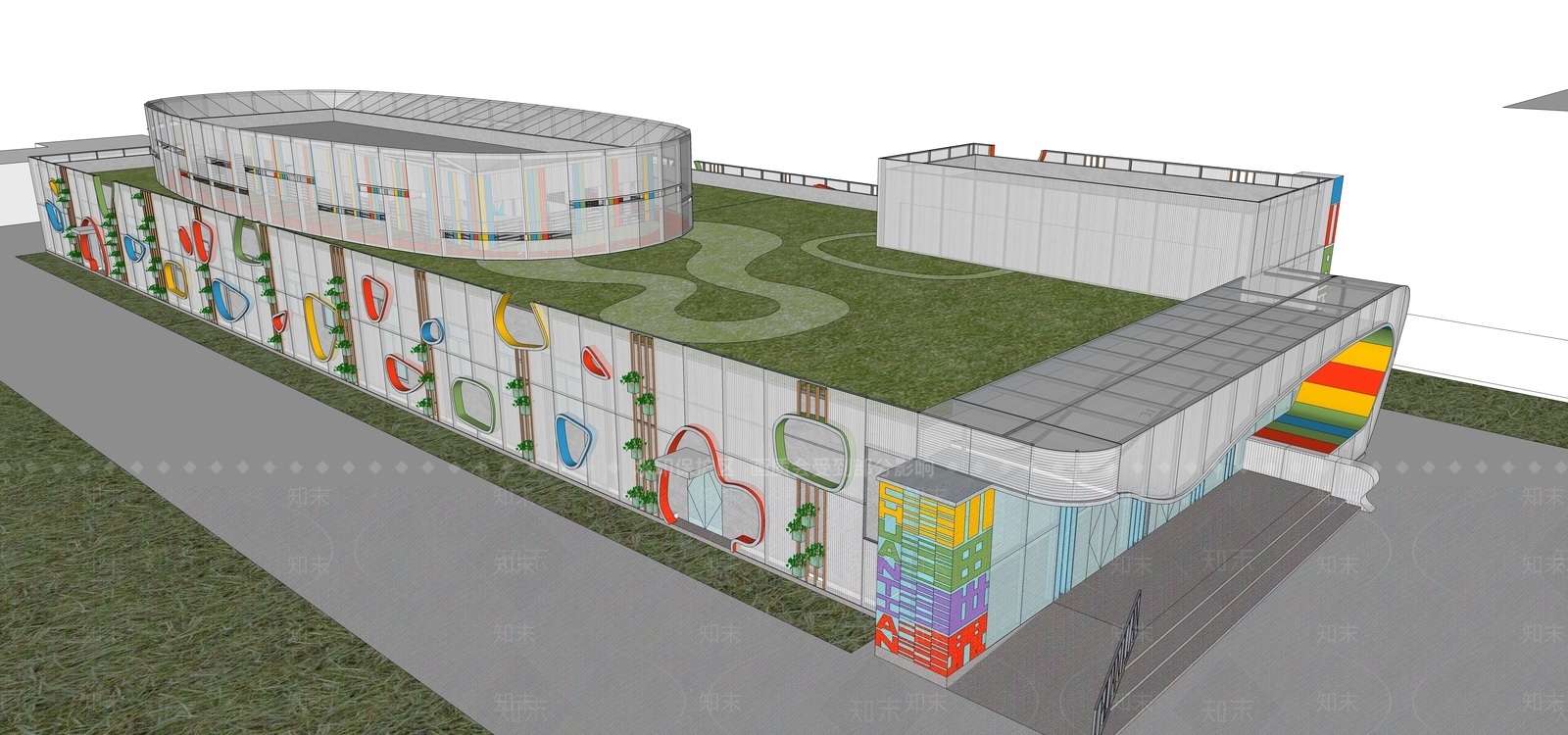 现代儿童活动中心SU模型下载【ID:1124378837】