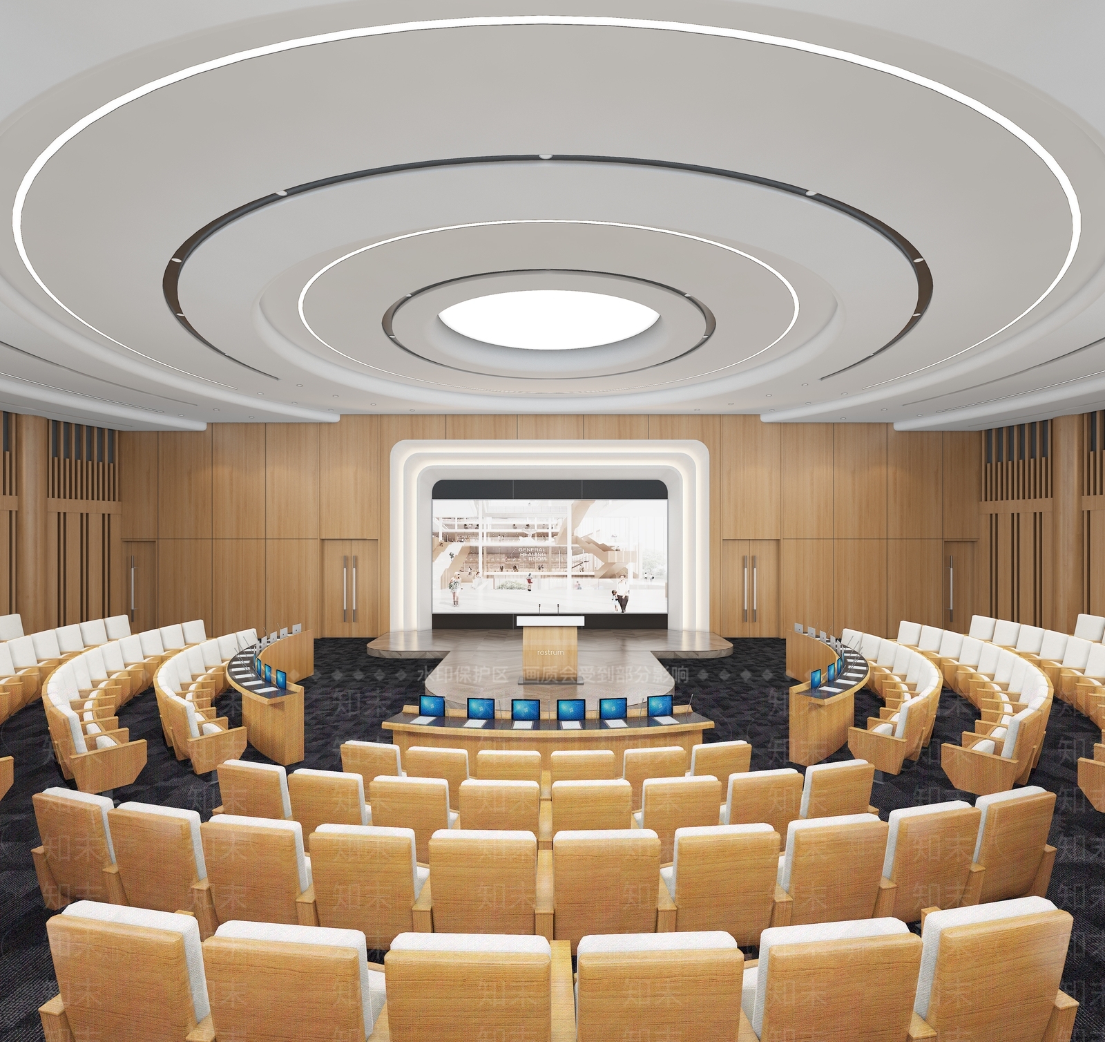 现代报告厅3D模型下载【ID:1124384039】
