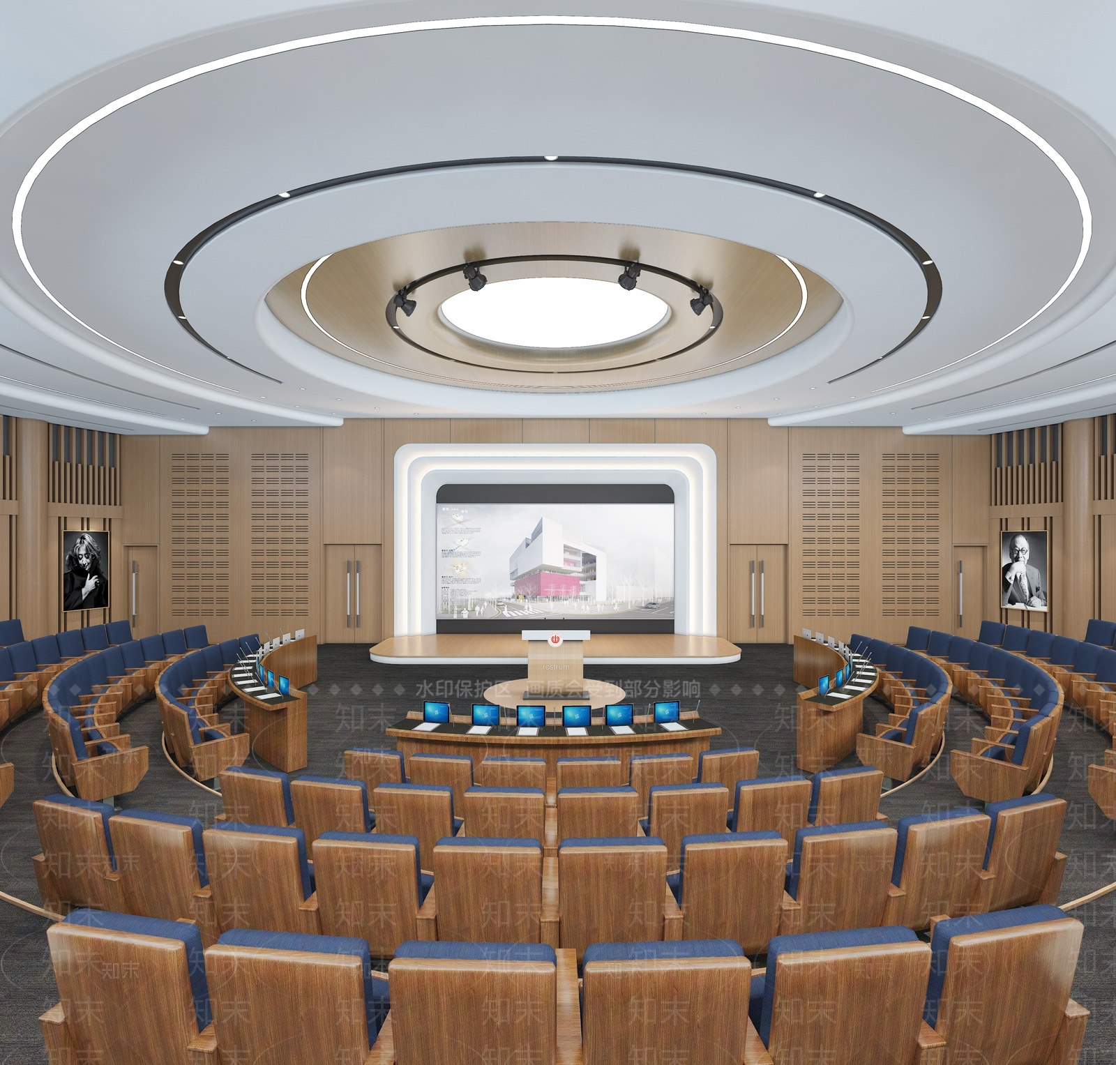现代报告厅3D模型下载【ID:1124384283】