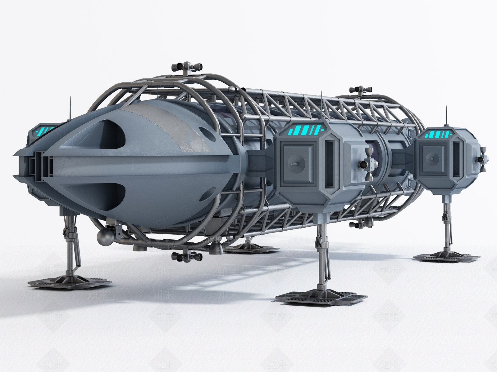 太空战舰3D模型下载【ID:1124384425】