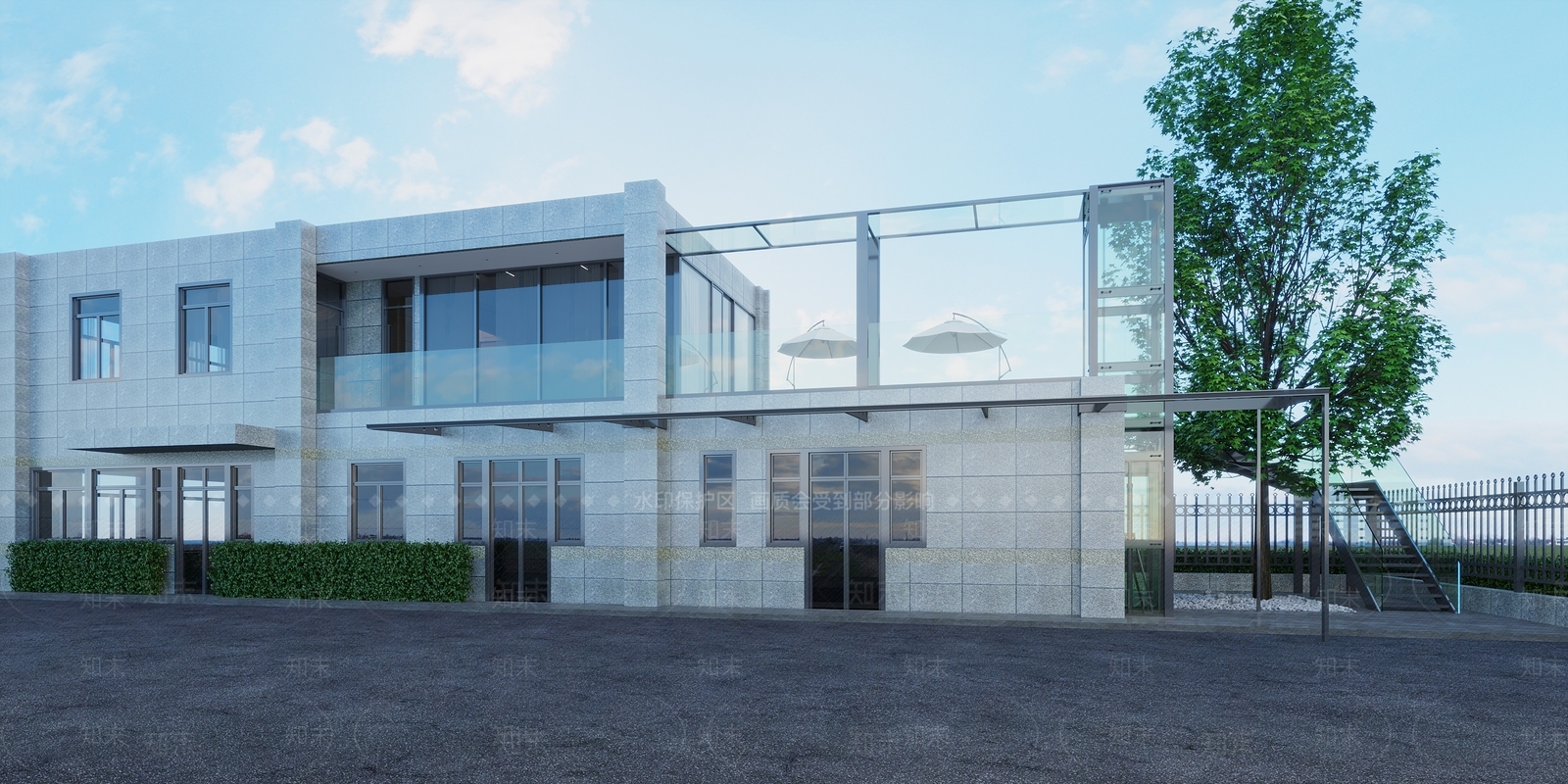 现代双层住宅3D模型下载【ID:1124388501】