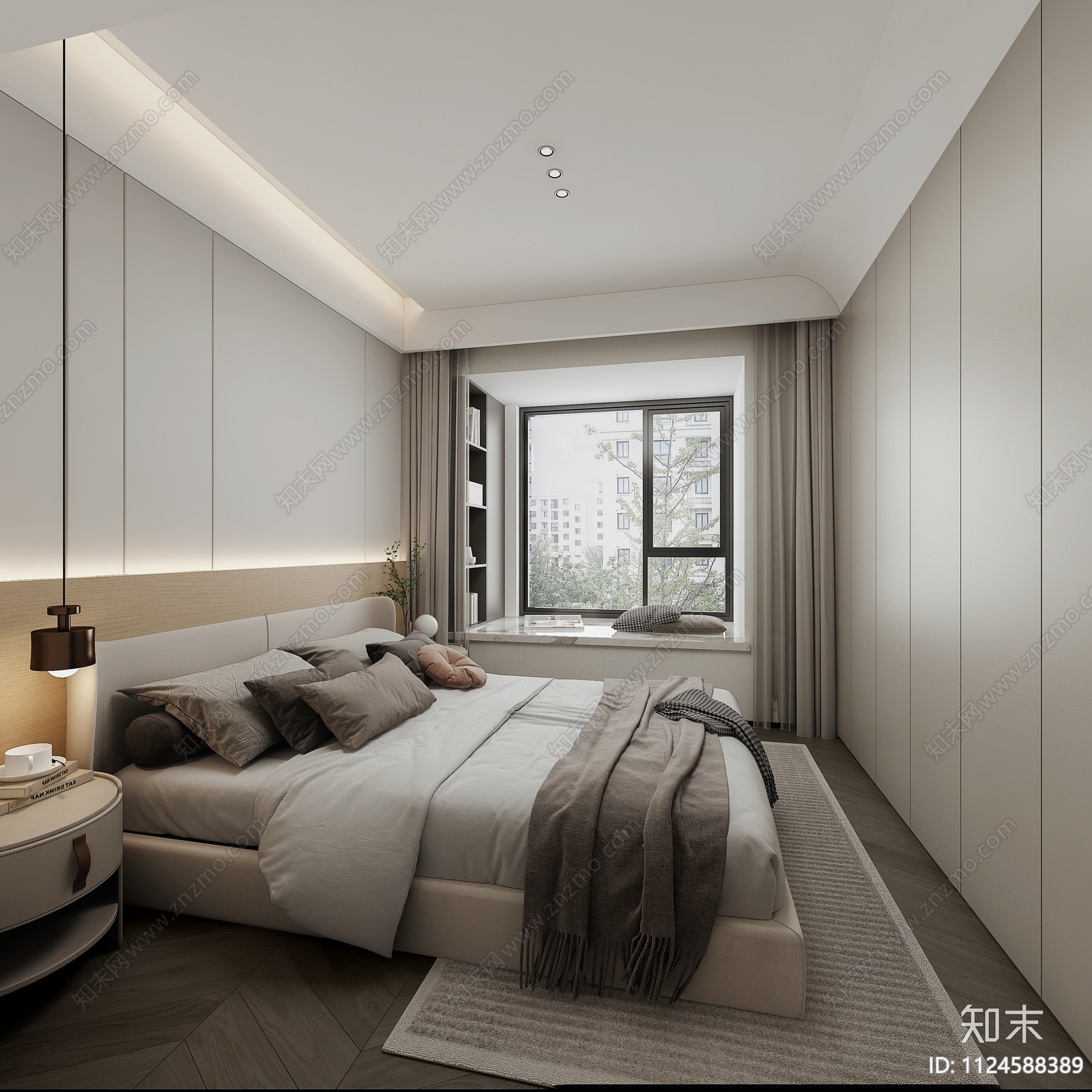 现代简约家装空间施工图下载【ID:1124588389】_知末案例馆