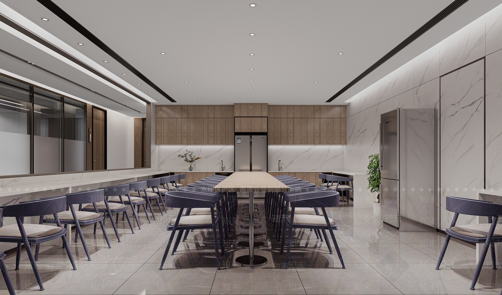 现代公司食堂3D模型下载【ID:1124415096】