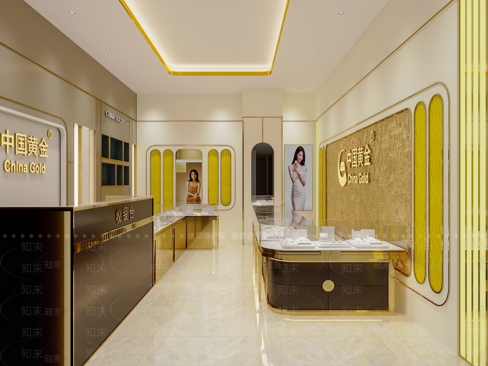 简欧母婴店3D模型下载【ID:1124417652】