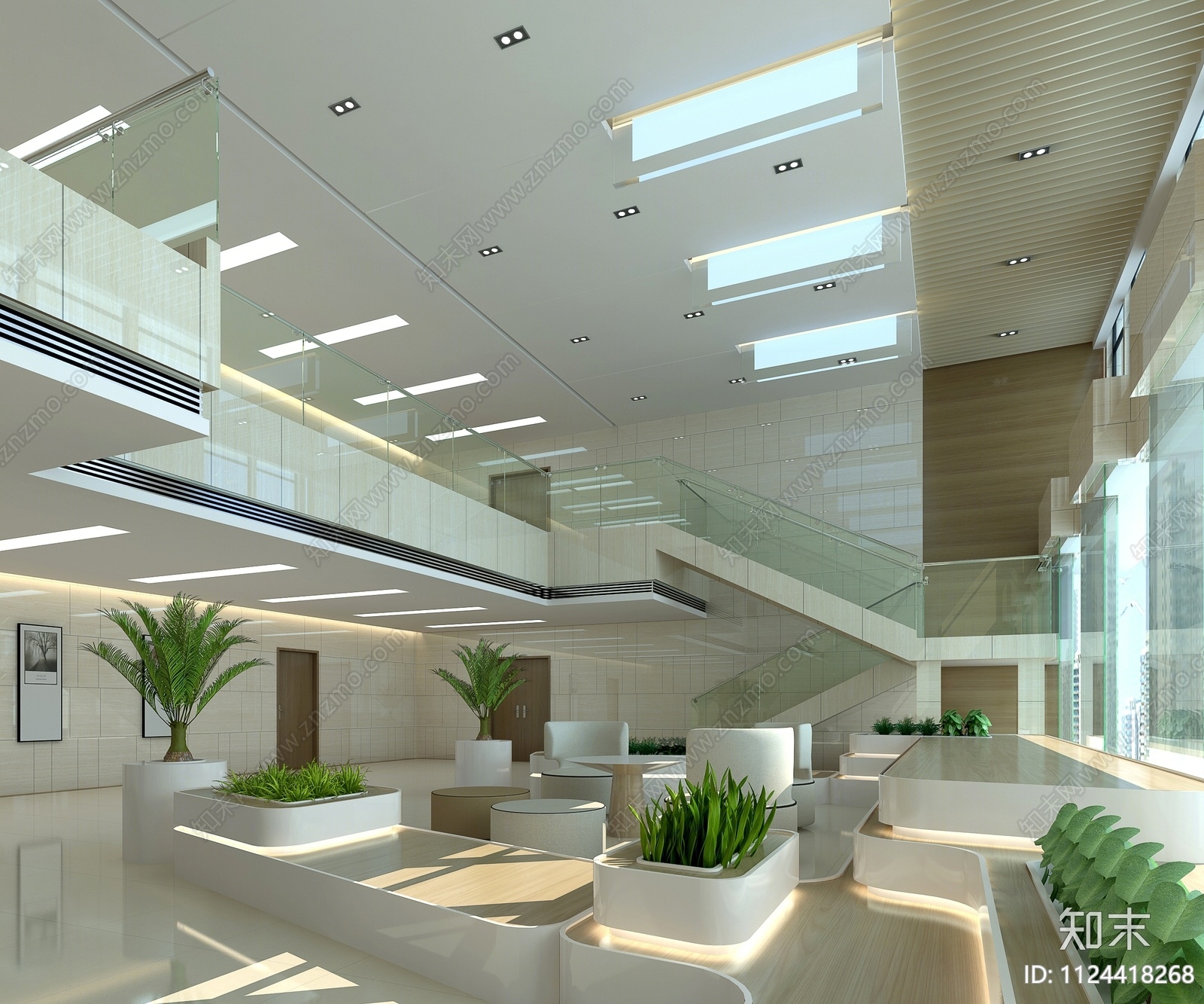 现代公共空间3D模型下载【ID:1124418268】_知末3d模型网