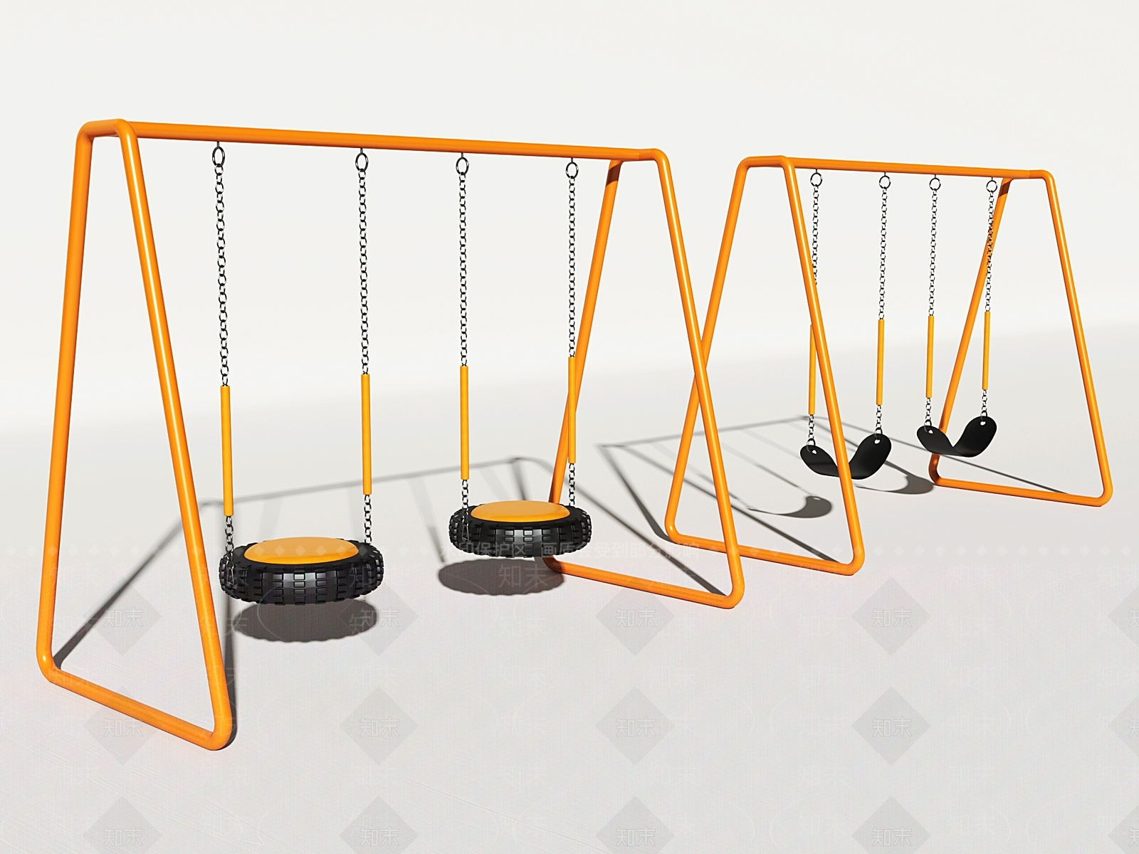 轮胎秋千3D模型下载【ID:1124441992】