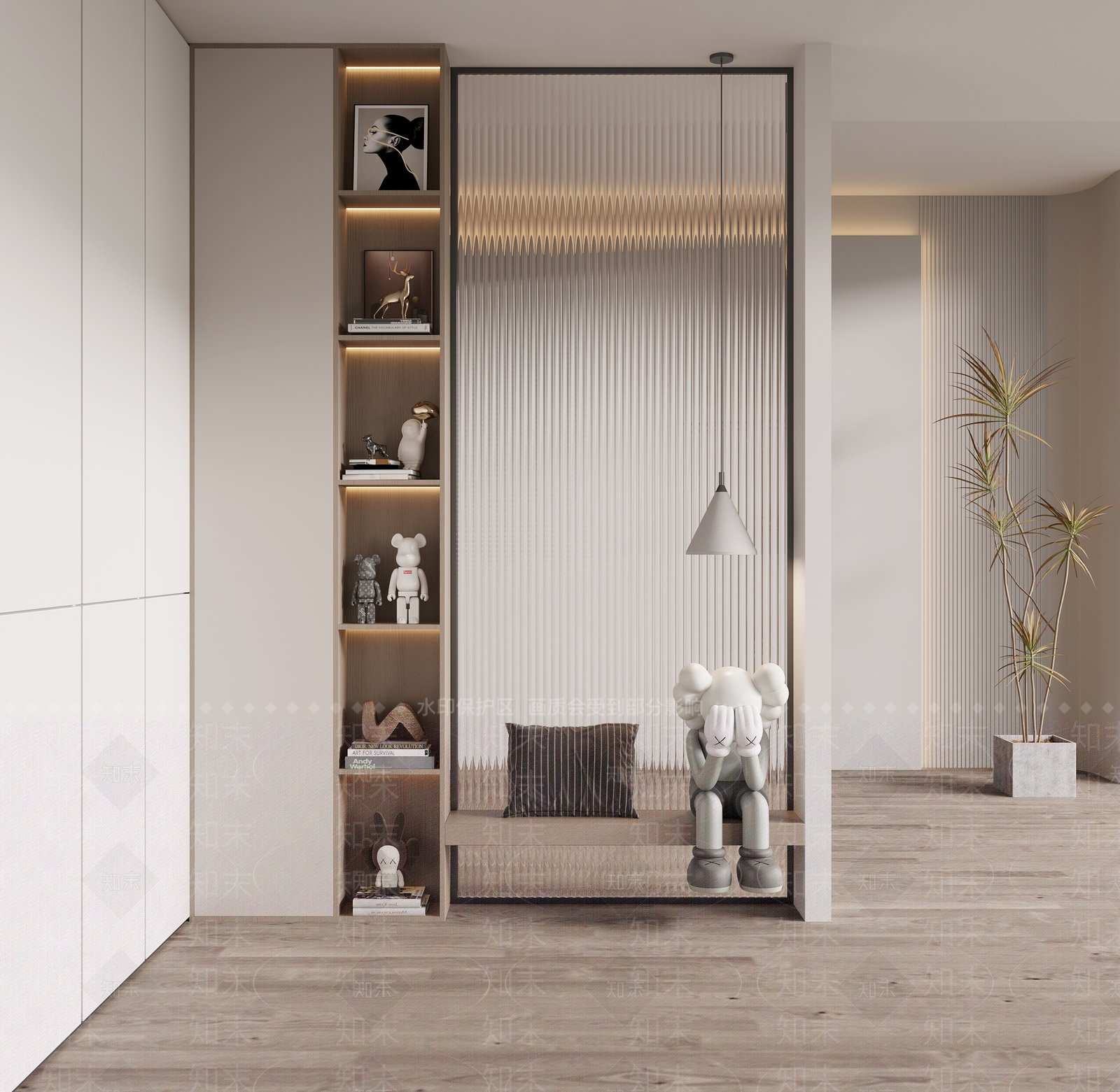 现代玄关3D模型下载【ID:1124447716】_知末3d模型网