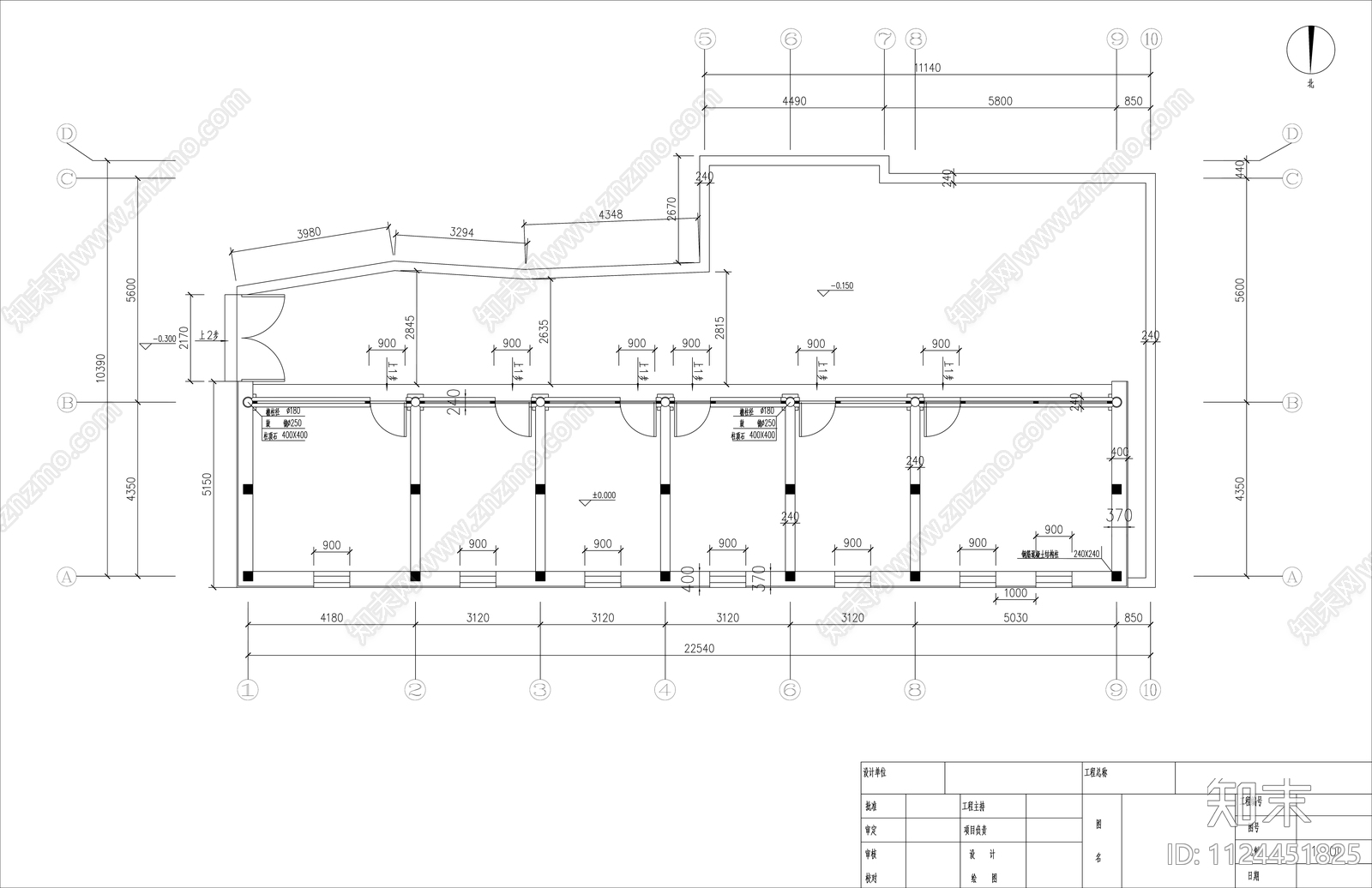 中式自建房建筑施工图纸cad施工图下载【ID:1124451825】