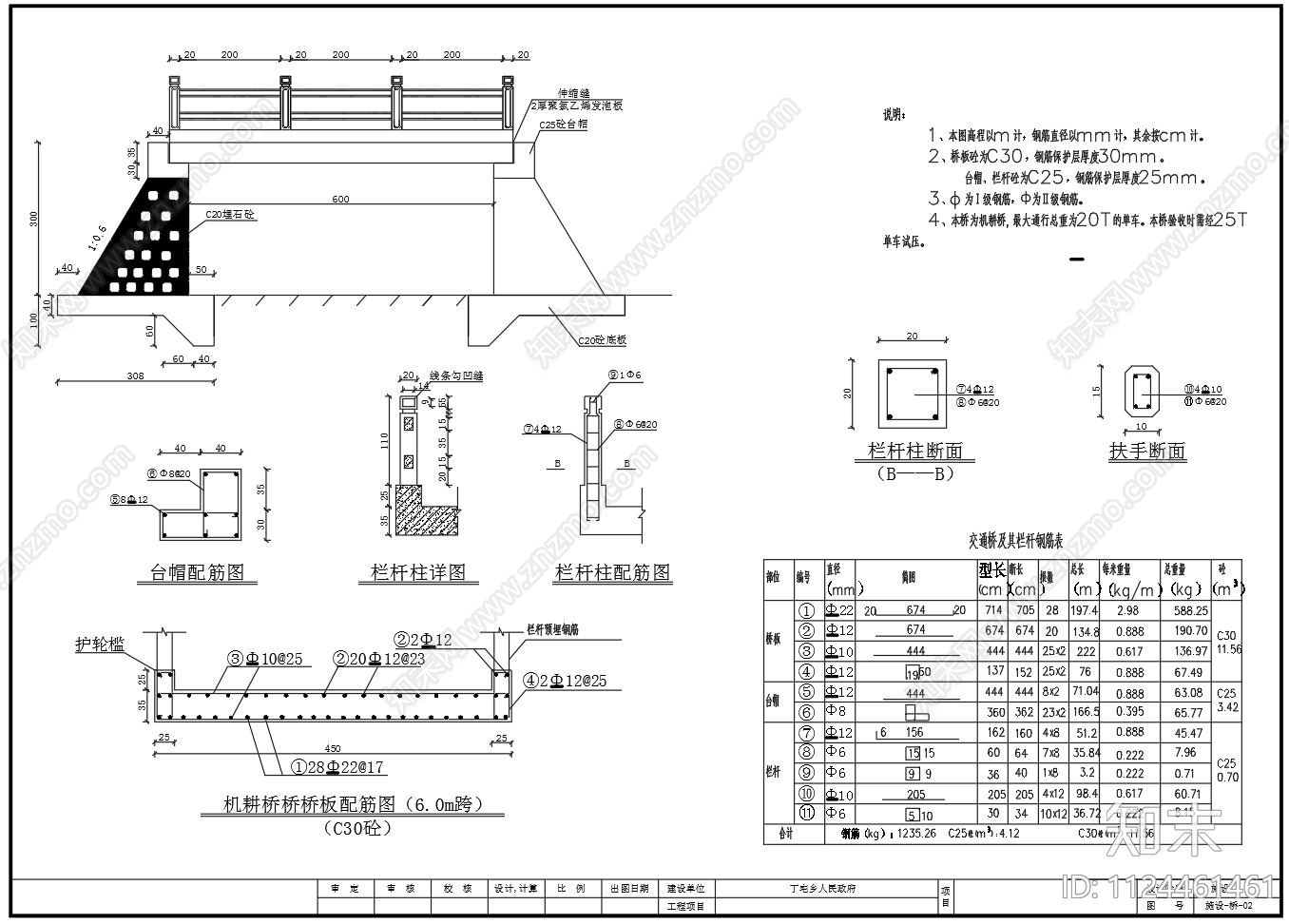 农田水利交通桥节点配筋图施工图下载【ID:1124461461】