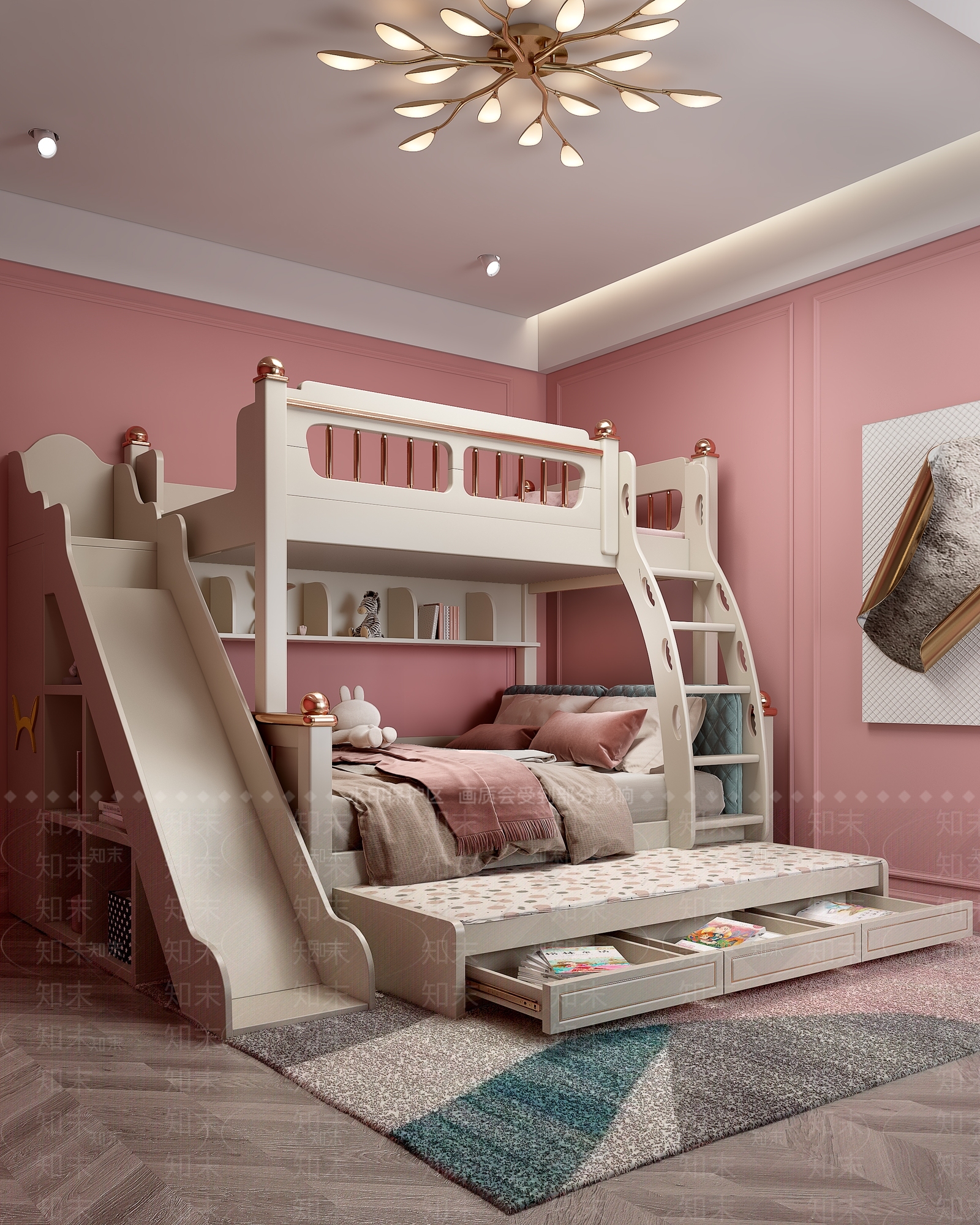 现代公主房3D模型下载【ID:1124462851】