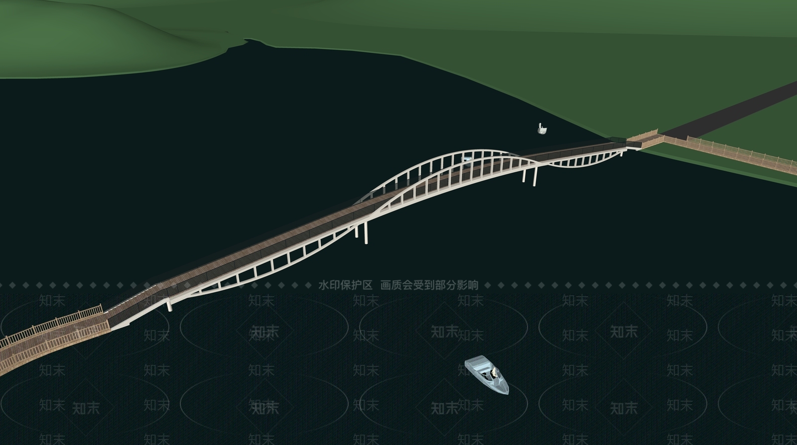 现代大桥SU模型下载【ID:1124750065】