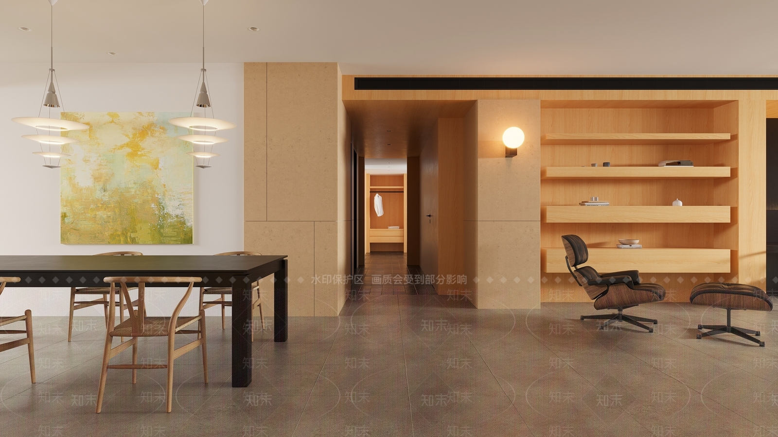 现代酒店餐厅3D模型下载【ID:1221439717】