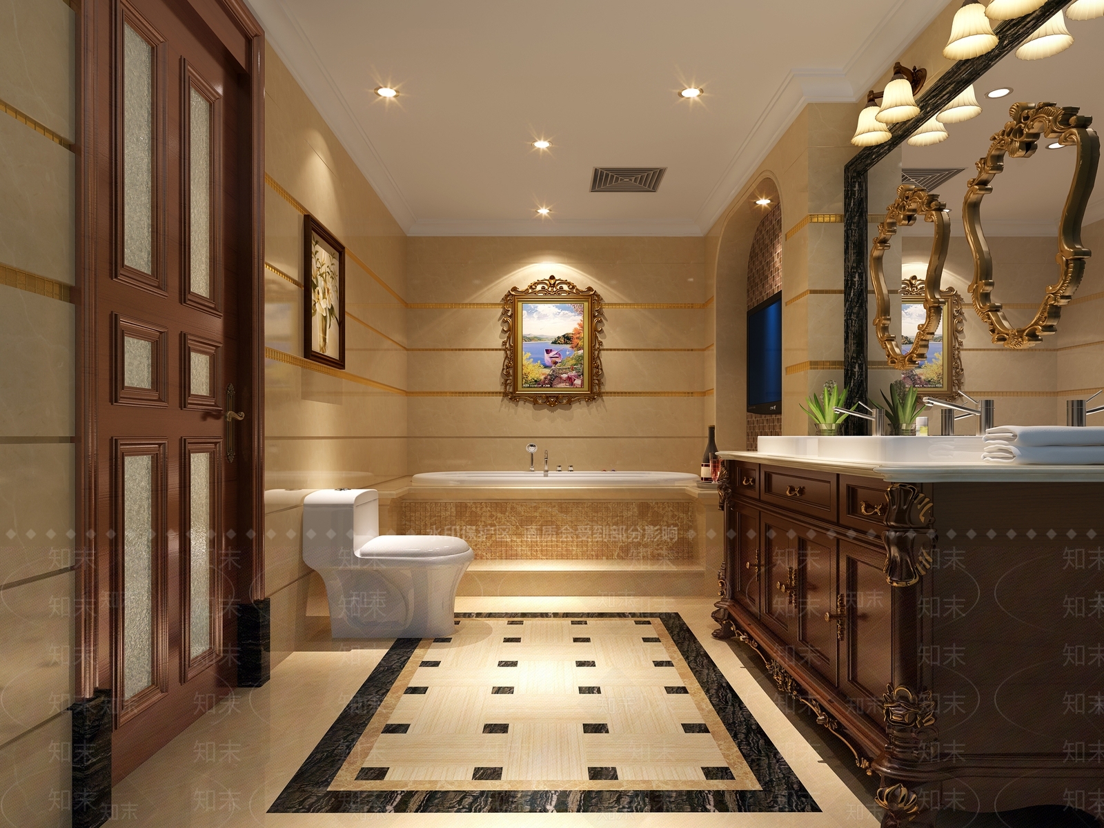 欧式古典3D模型下载【ID:1124471330】