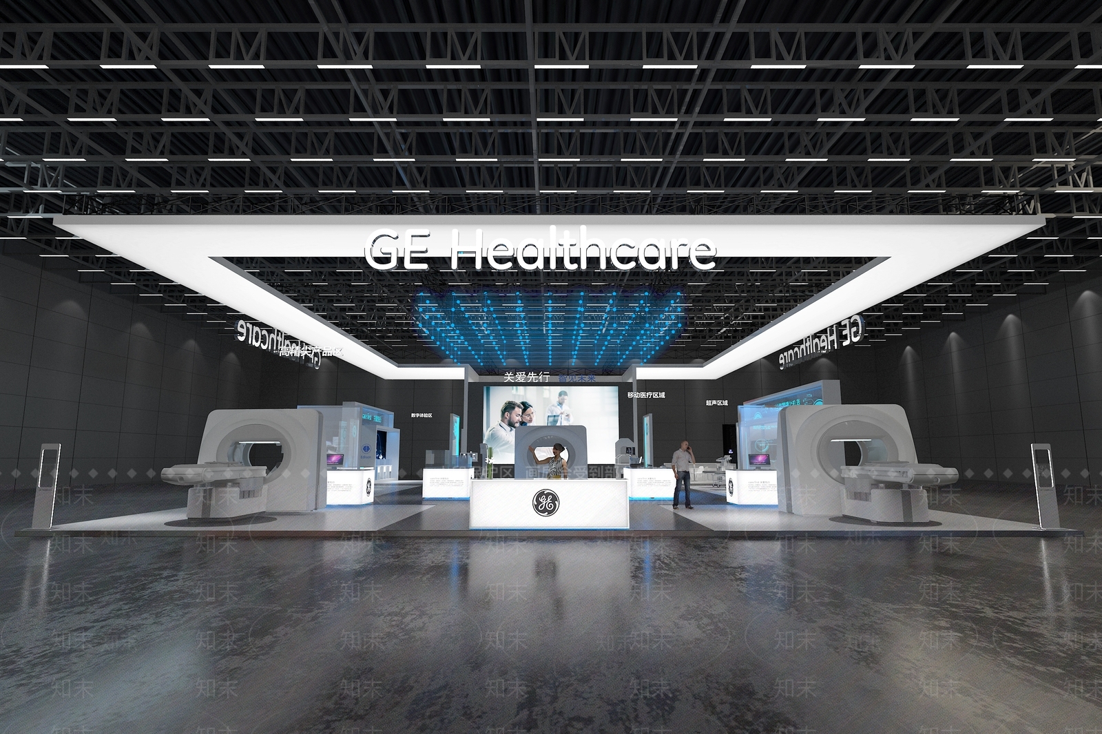 现代医疗医药器械用品展厅3D模型下载【ID:1124476226】