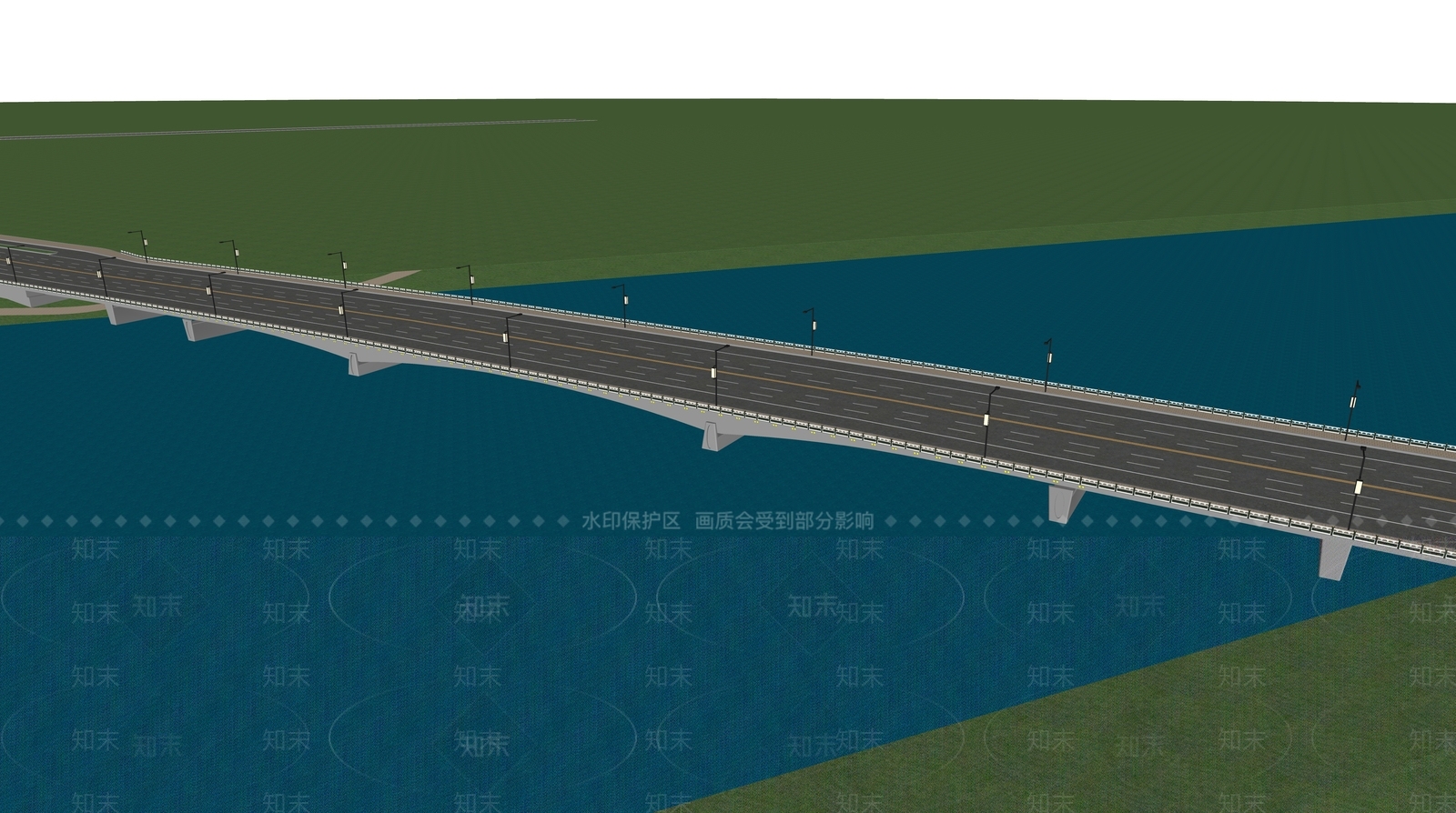 现代公路大桥SU模型下载【ID:1124476668】