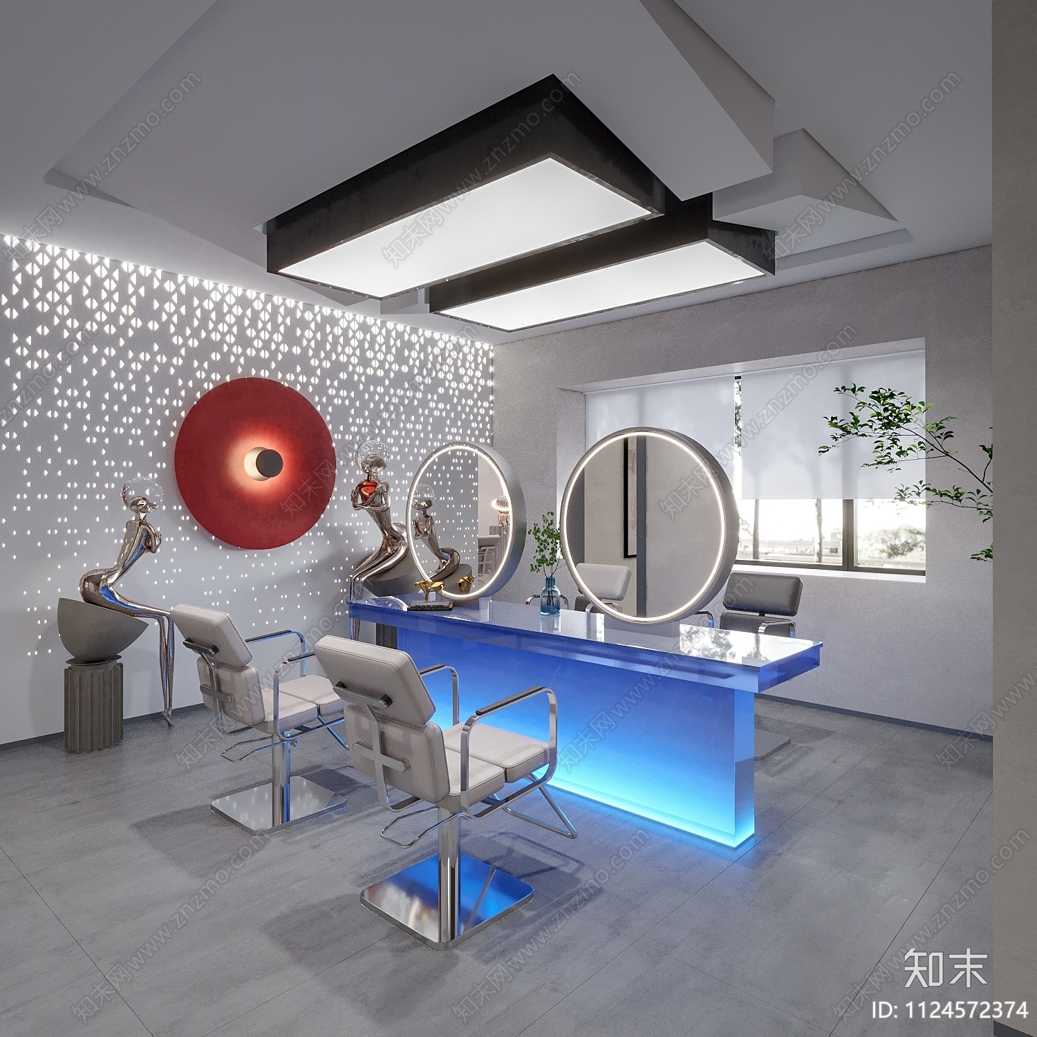 侘寂理发店包间3D模型下载【ID:1124572374】