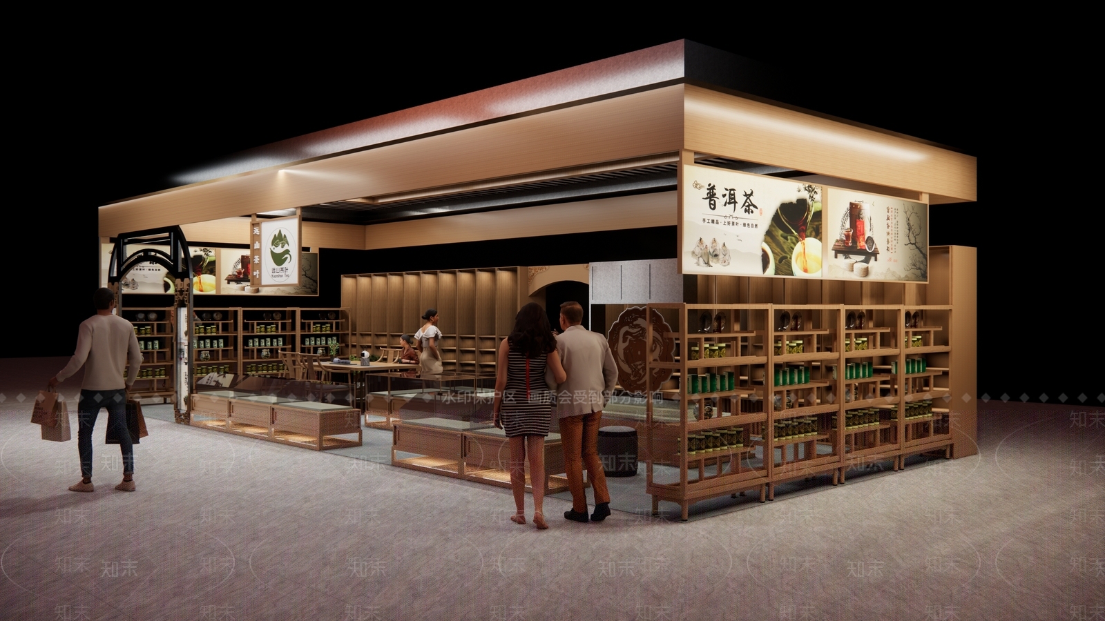 新中式商业展厅SU模型下载【ID:1124741882】