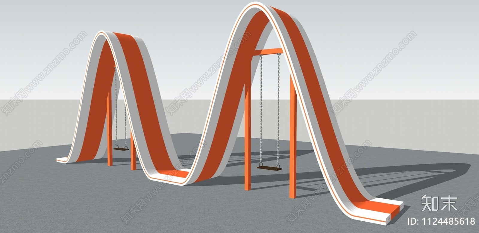 现代网红秋千SU模型下载【ID:1124485618】