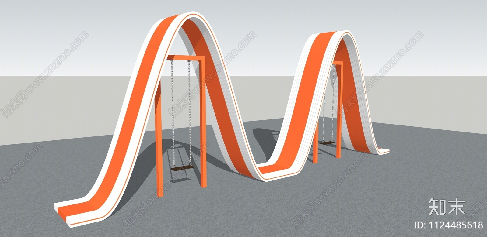 现代网红秋千SU模型下载【ID:1124485618】