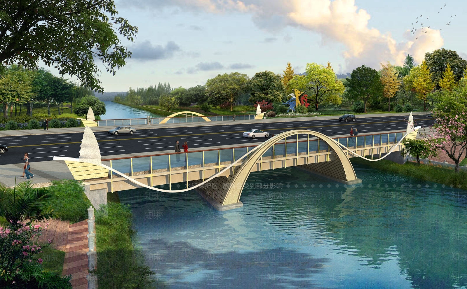 现代公路大桥SU模型下载【ID:1124501996】