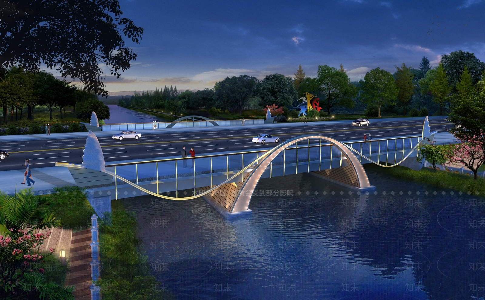 现代公路大桥SU模型下载【ID:1124501996】