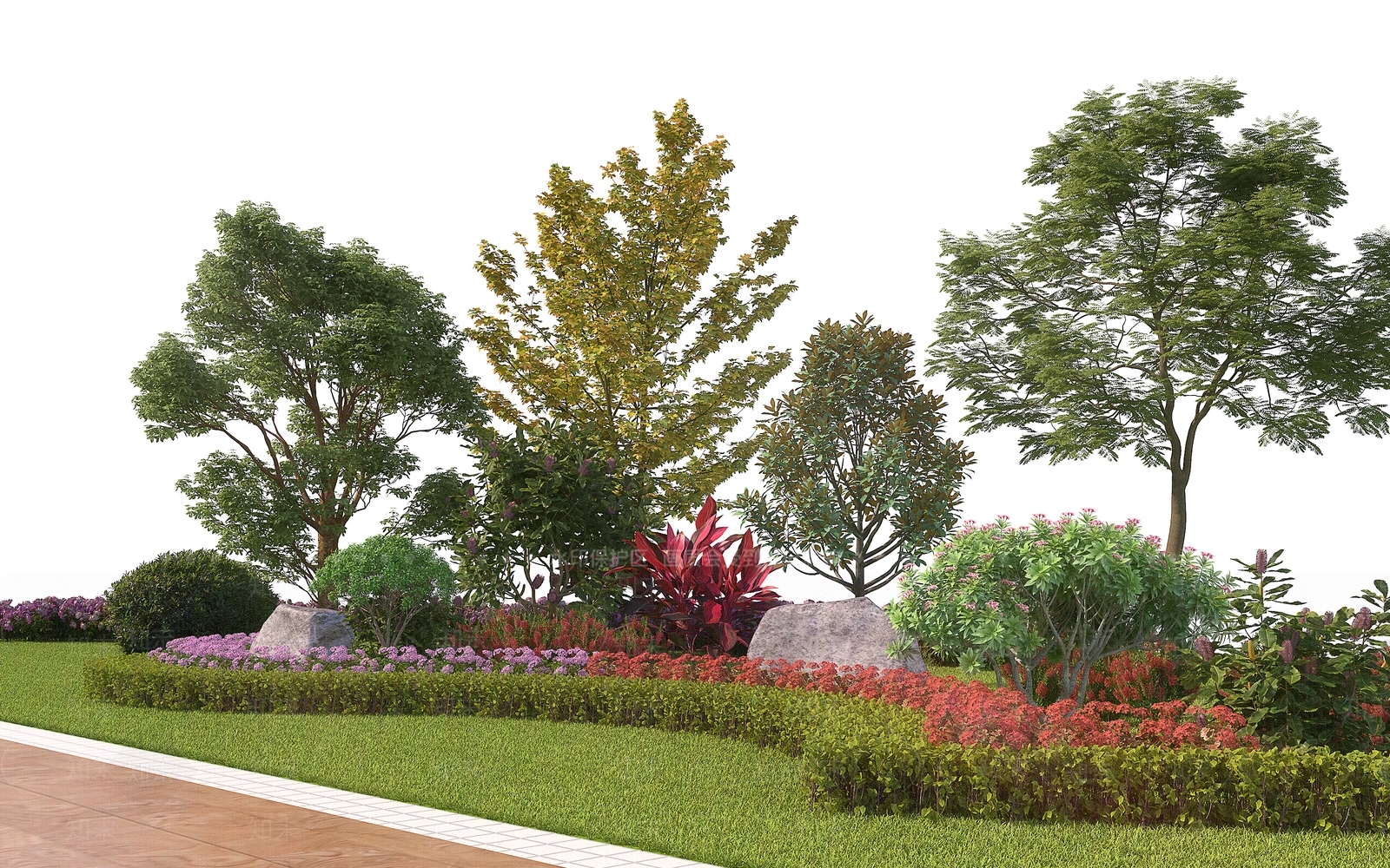 花坛3D模型下载【ID:1124502963】
