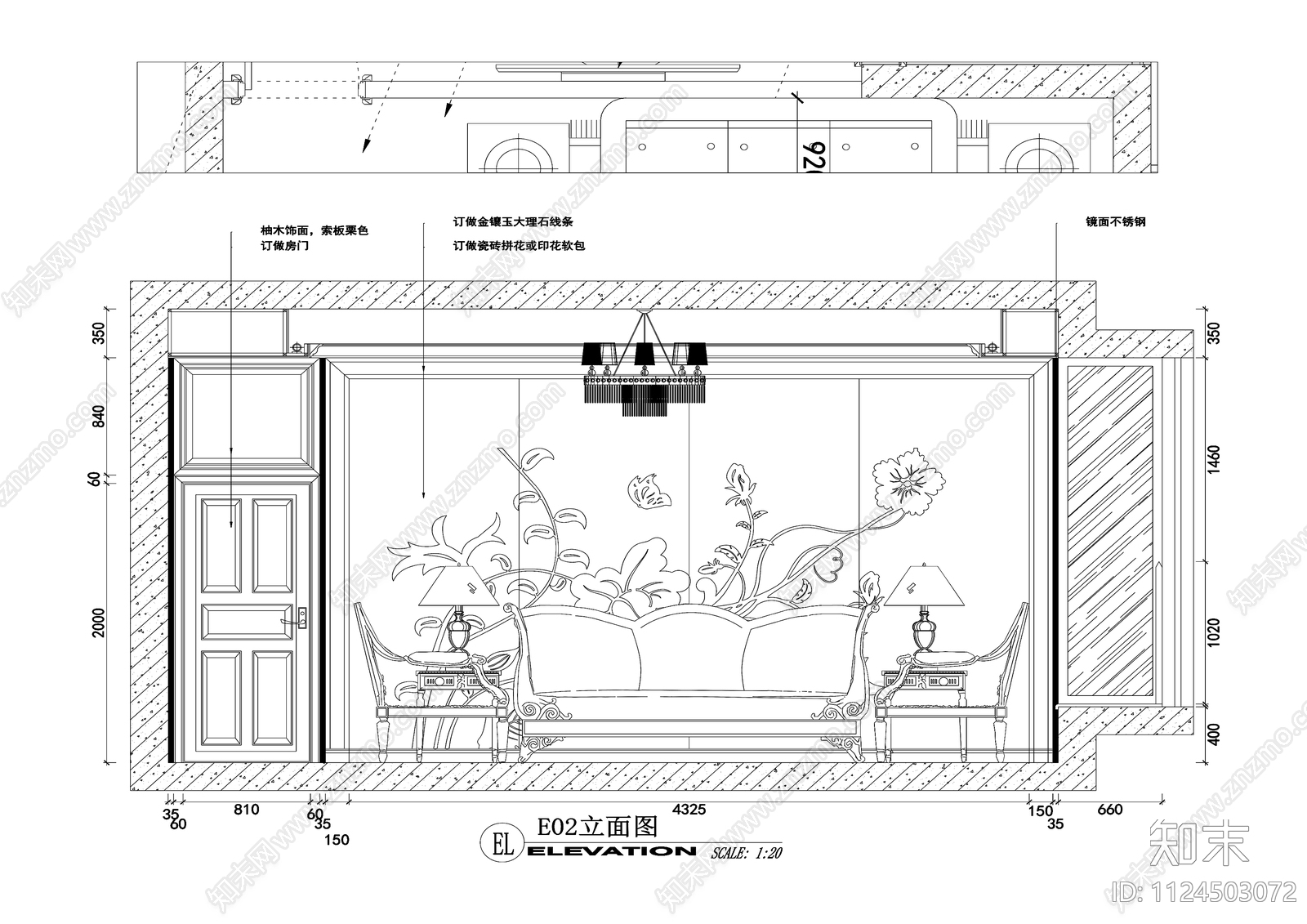 现代大平层设计cad施工图下载【ID:1124503072】