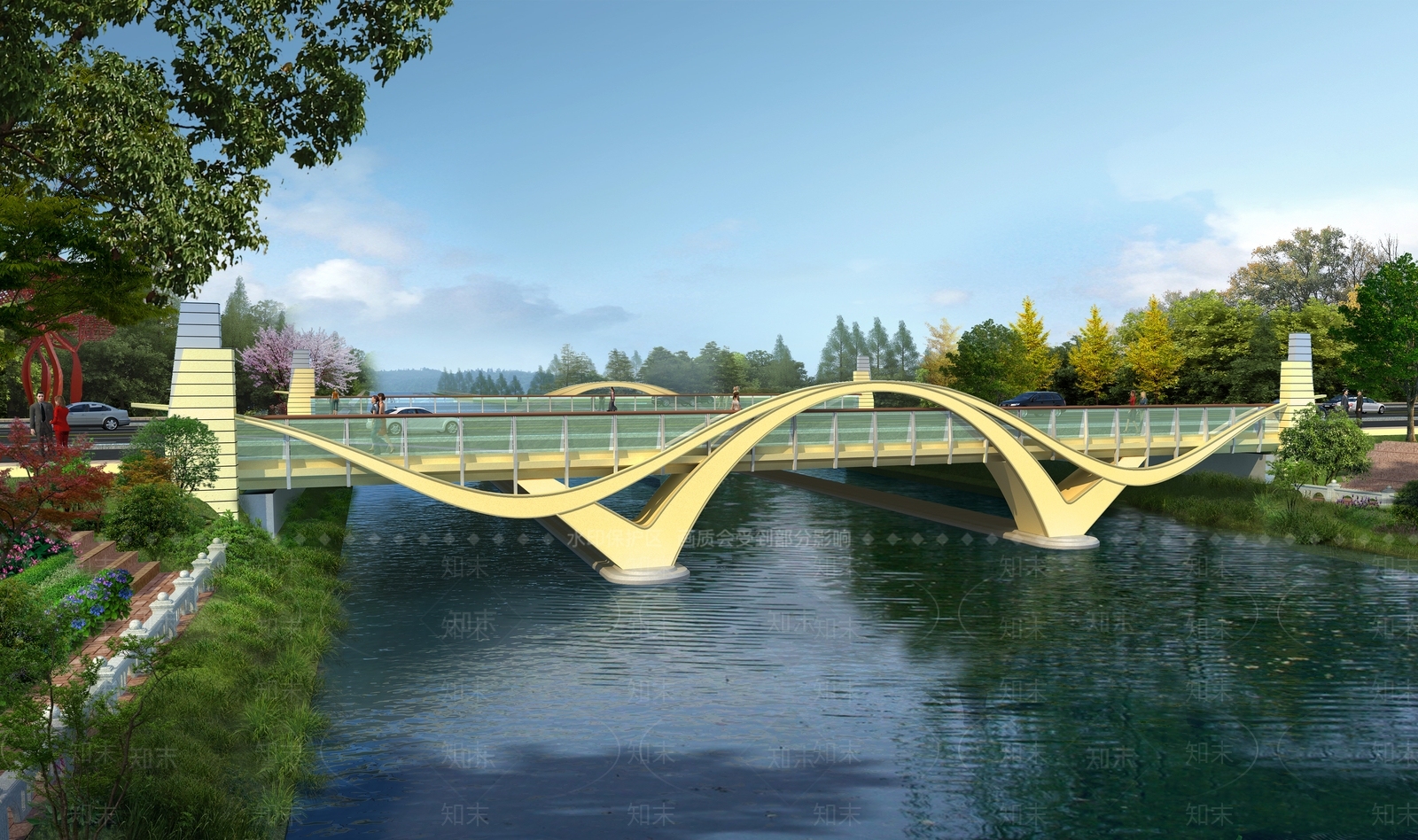 现代公路大桥SU模型下载【ID:1124503031】