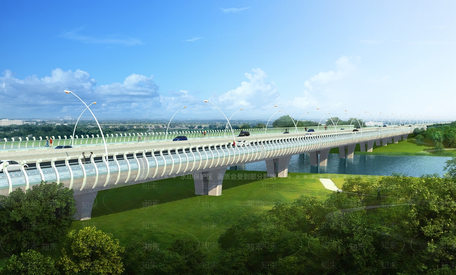 现代公路大桥SU模型下载【ID:1124503163】