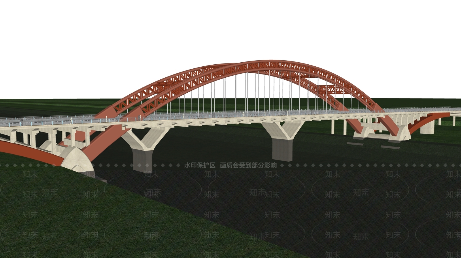 现代公路大桥SU模型下载【ID:1124504361】