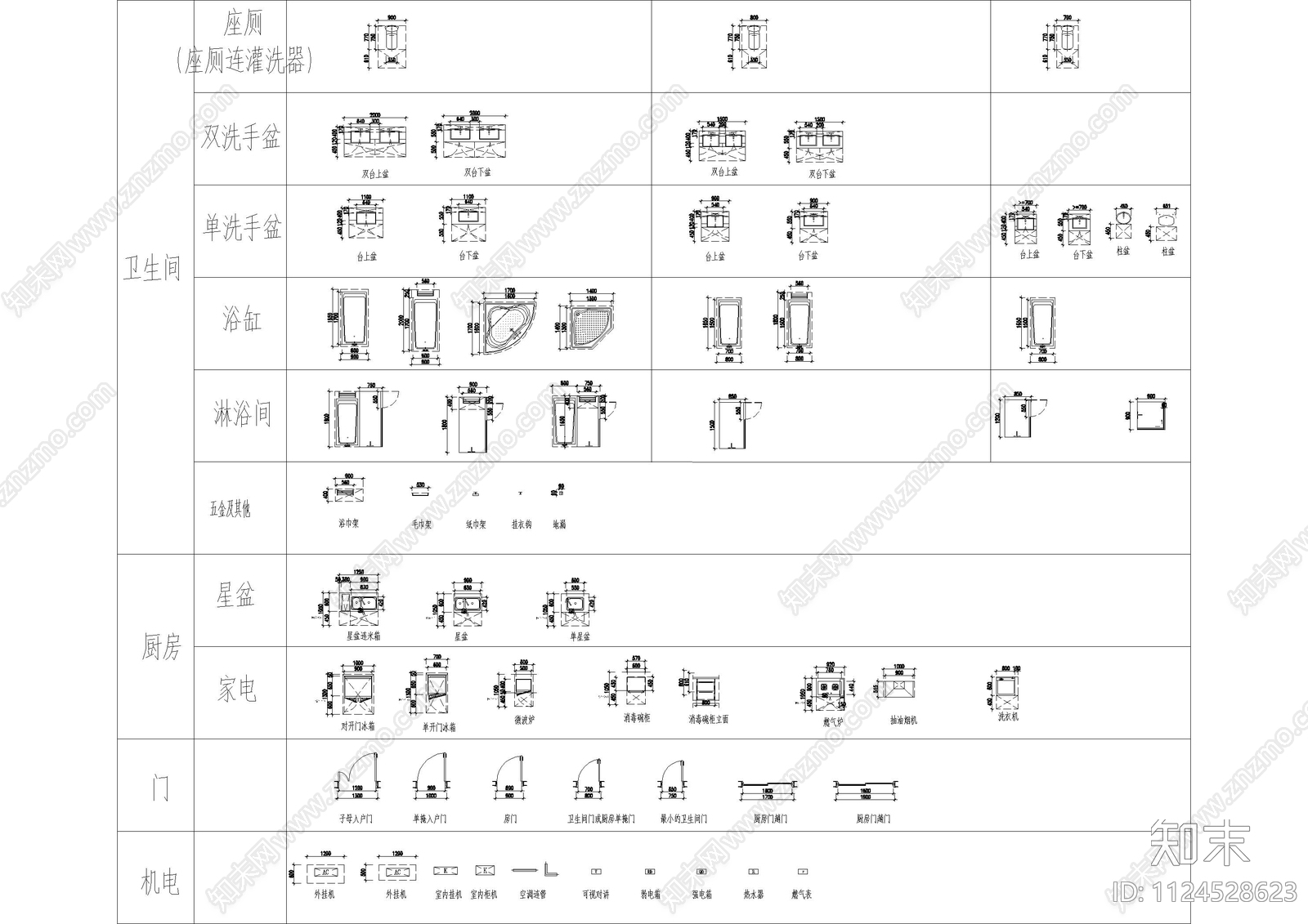 万科精装修房家具标准模块施工图下载【ID:1124528623】