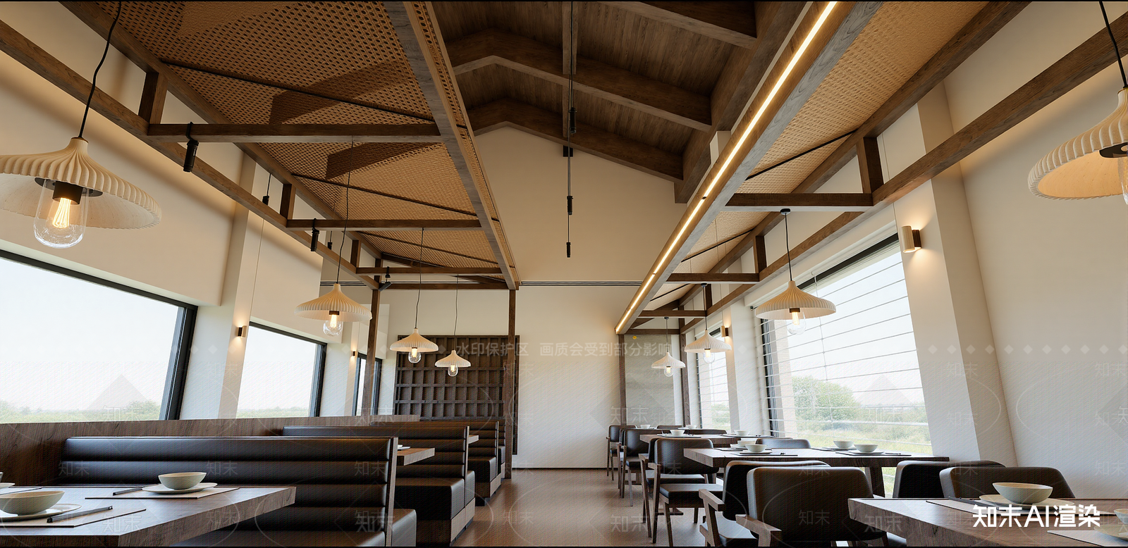 侘寂东南亚餐厅SU模型下载【ID:1216040958】