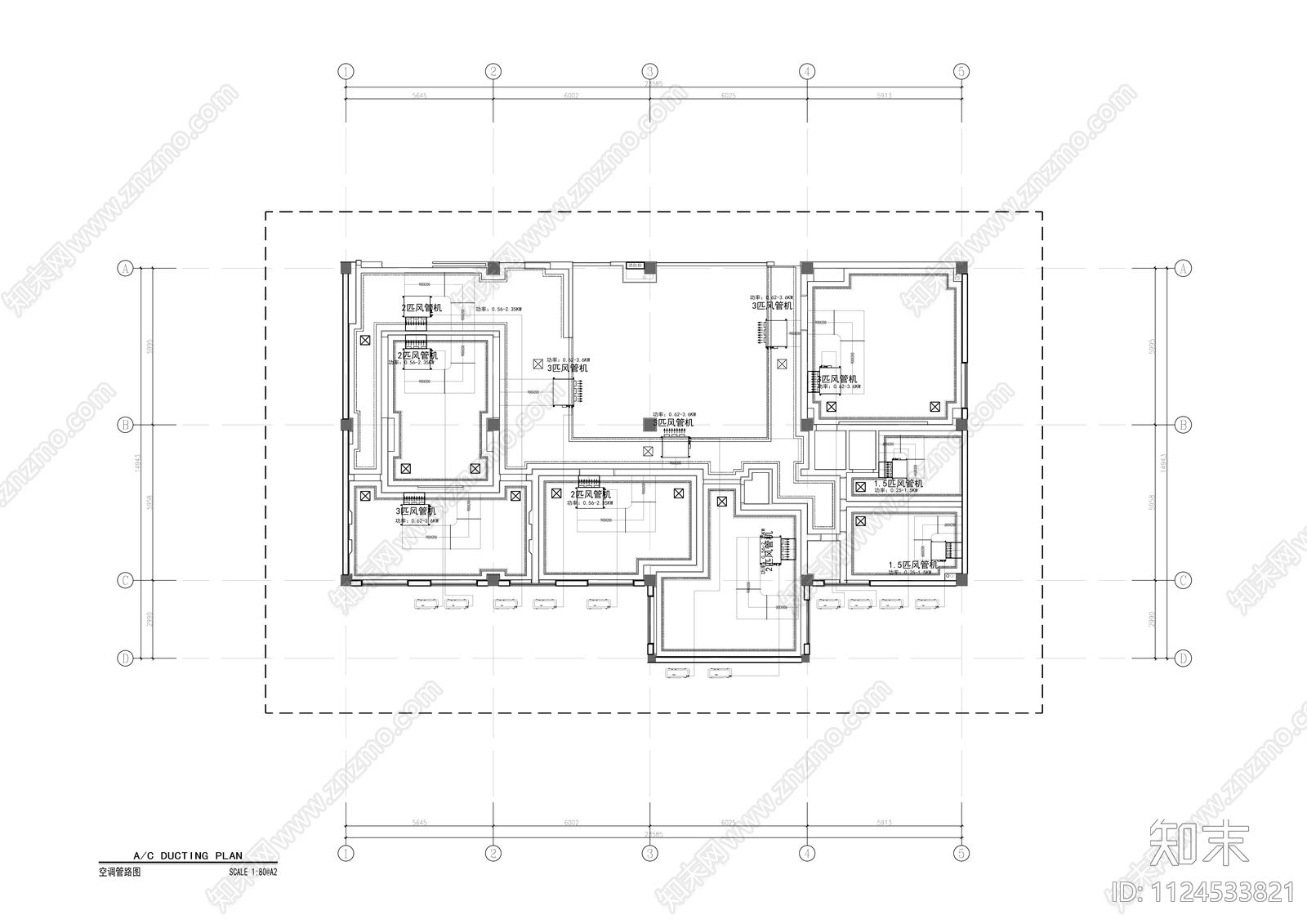 现代办公室cad施工图下载【ID:1124533821】