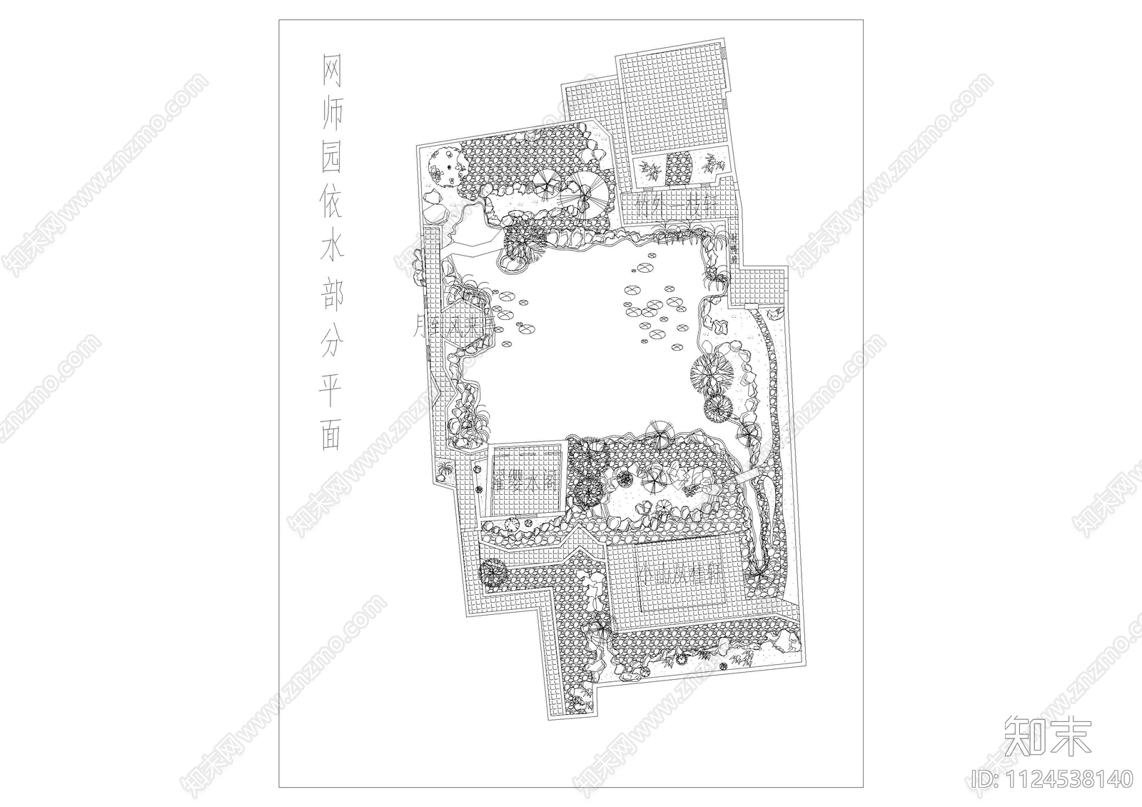 中式拙政留园网师园cad施工图下载【ID:1124538140】