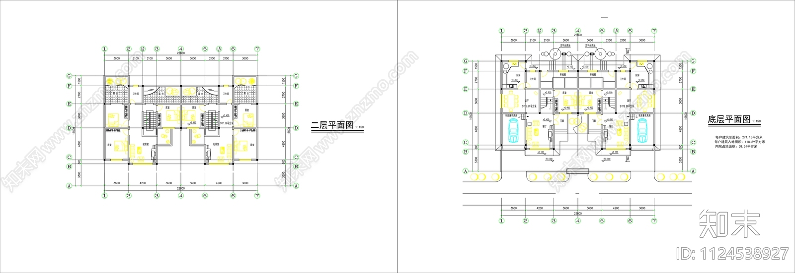 中式云南民居风格cad施工图下载【ID:1124538927】