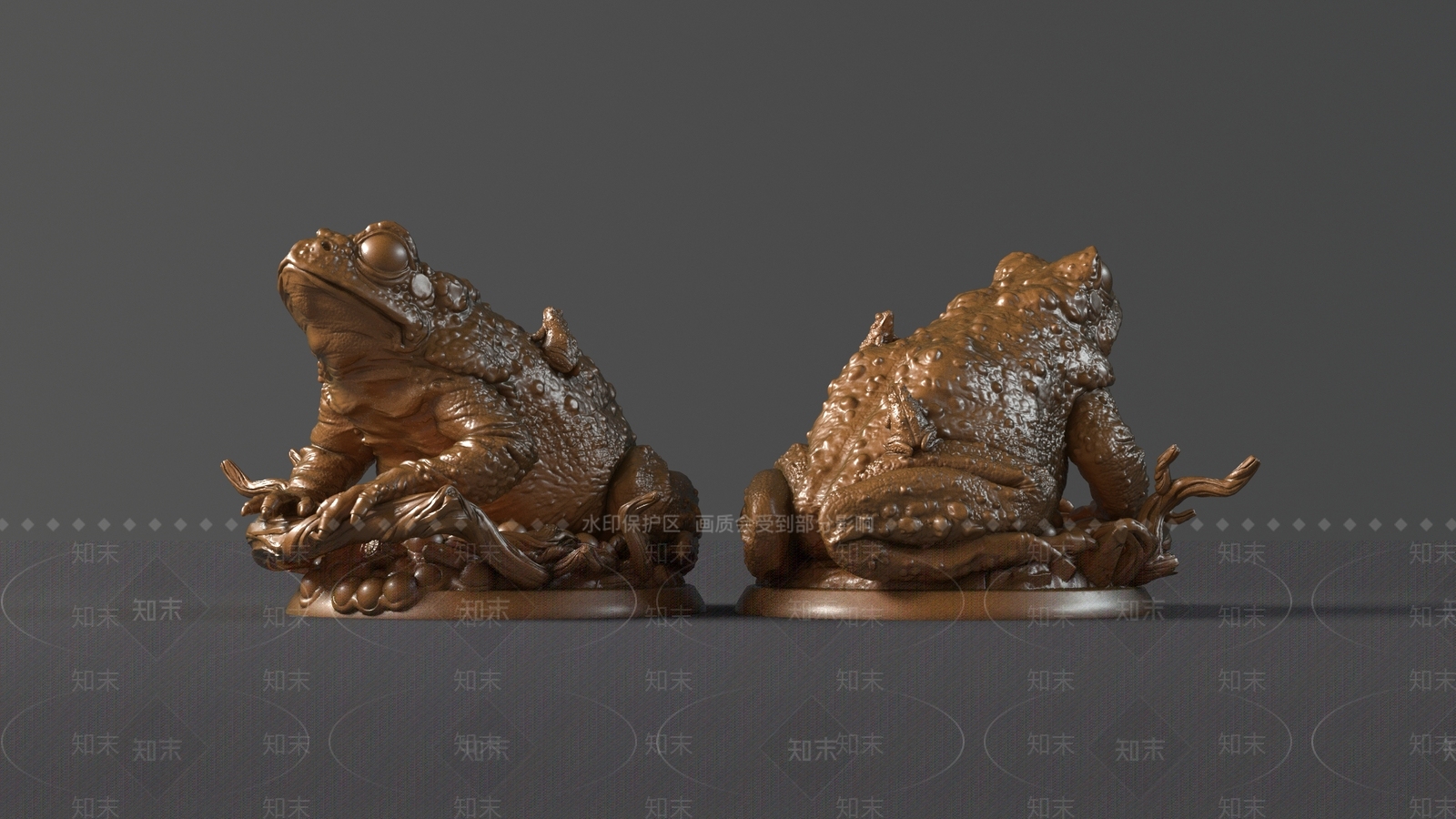 现代青蛙雕塑摆件3D模型下载【ID:1124544366】