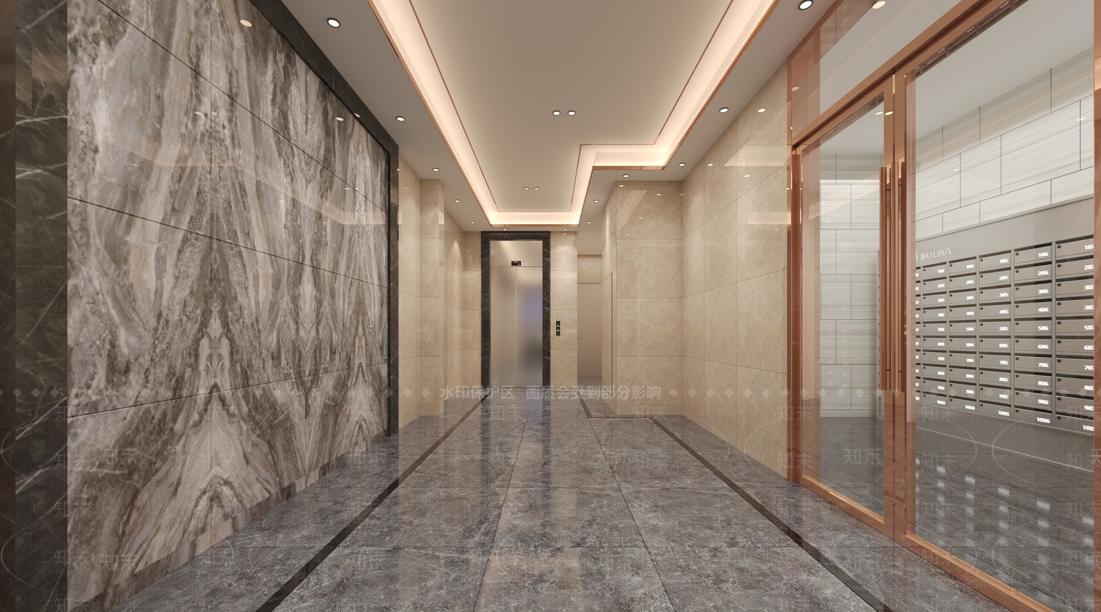 现代电梯厅3D模型下载【ID:1124559696】