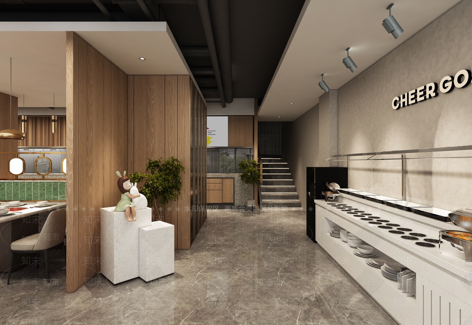 新中式火锅店3D模型下载【ID:1124570604】