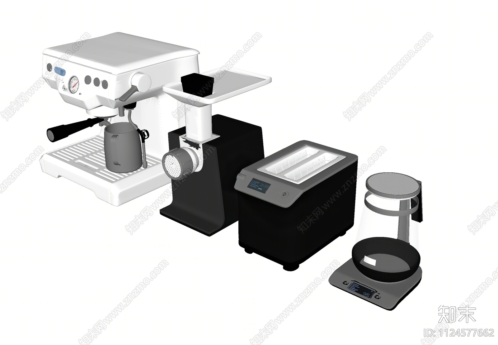 厨房家用电器组合SU模型下载【ID:1124577662】