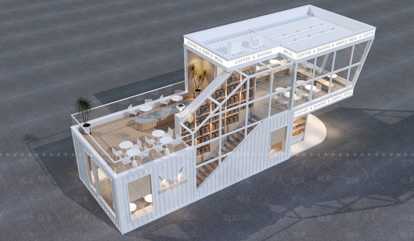工业风甜品面包店3D模型下载【ID:1221487182】