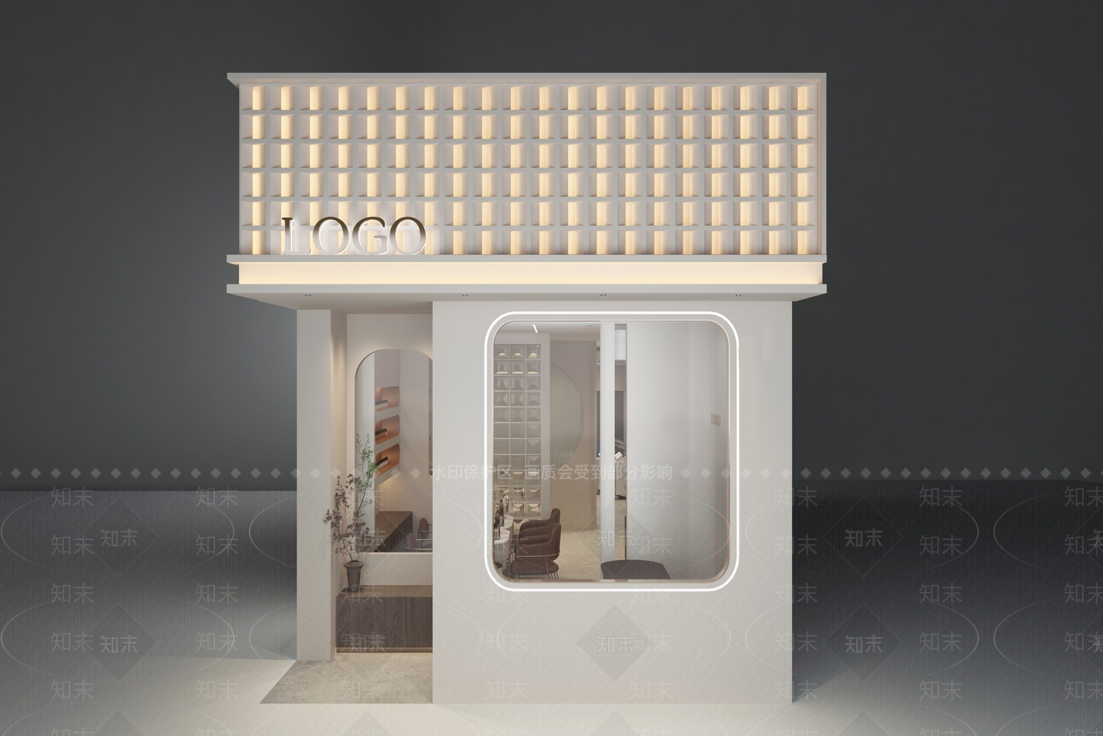 侘寂美容美甲店3D模型下载【ID:1124585933】