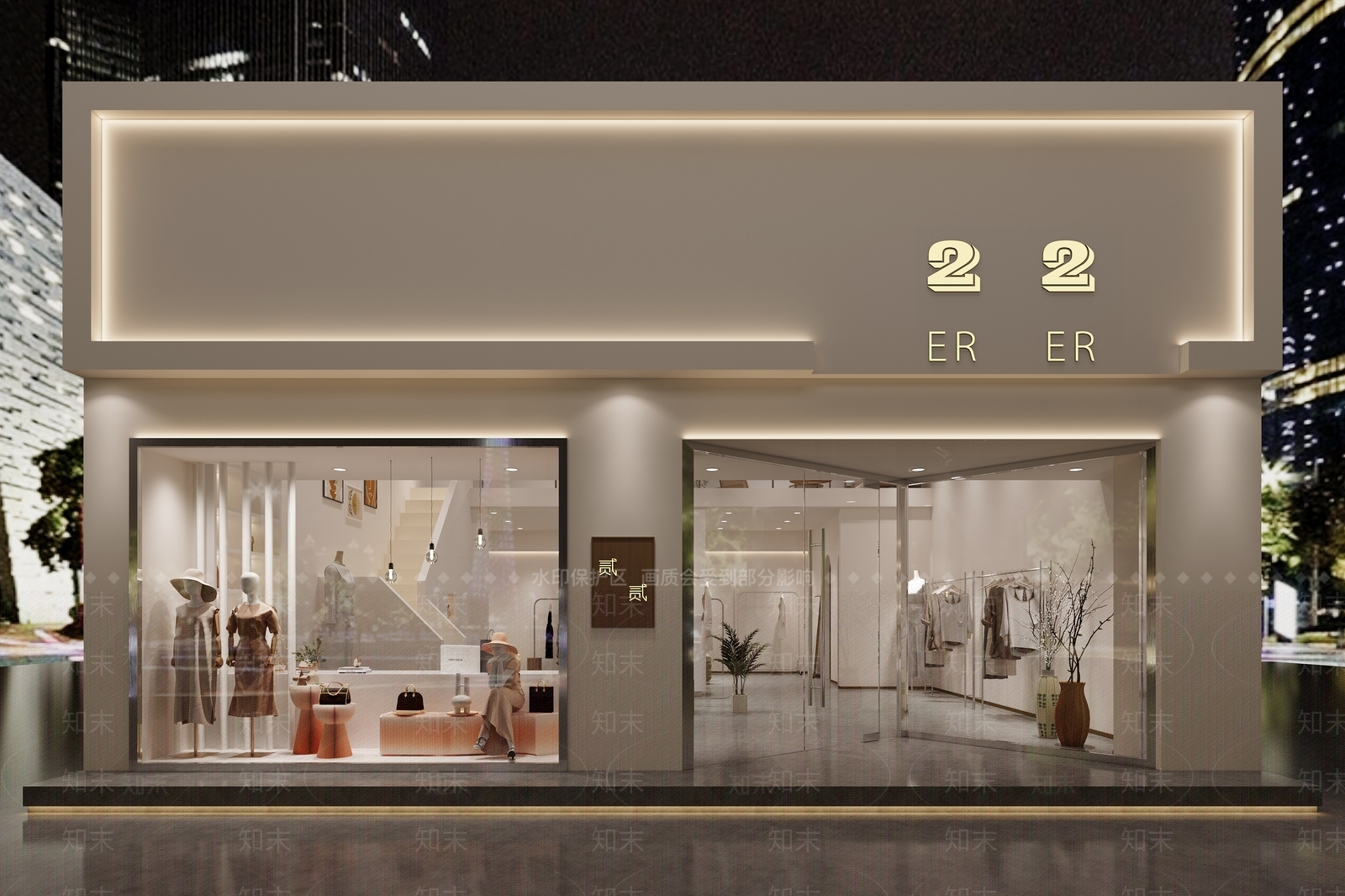 现代服装店3D模型下载【ID:1124590244】