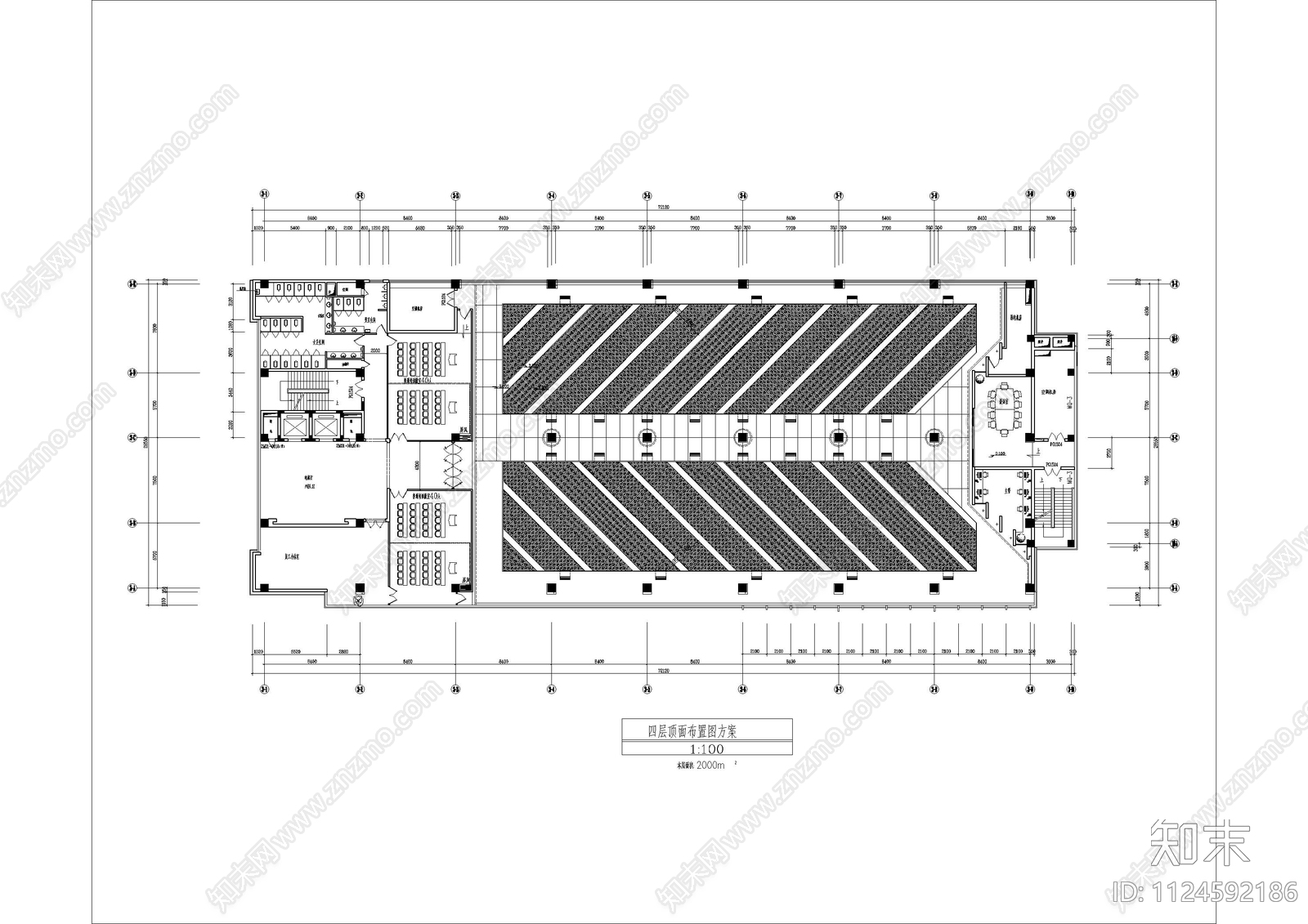 开放办公空间cad施工图下载【ID:1124592186】