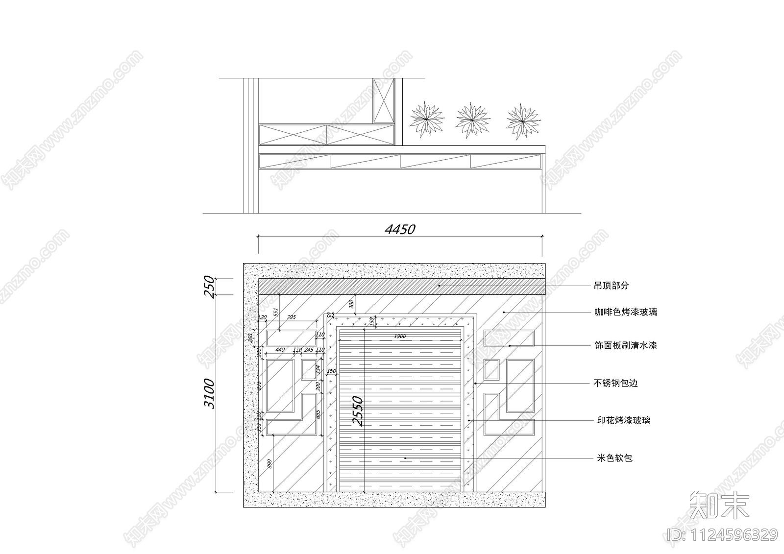 现代办公室平面cad施工图下载【ID:1124596329】