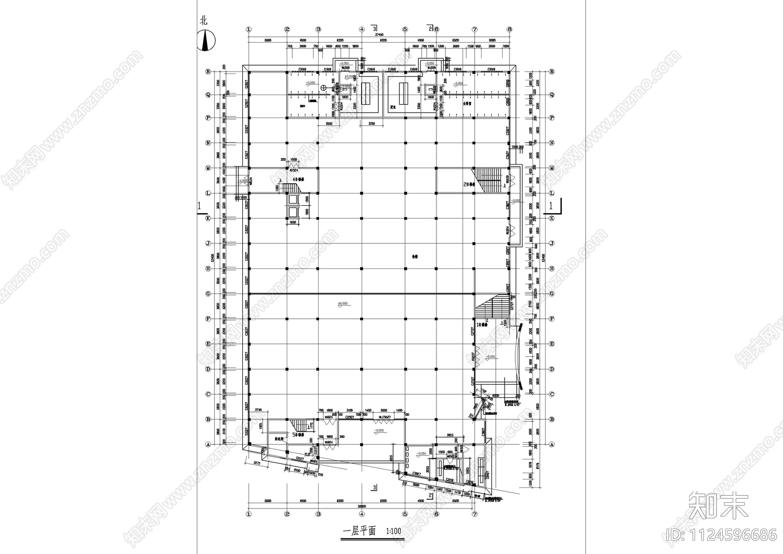 中学综合楼及宿舍方案设计图cad施工图下载【ID:1124596686】